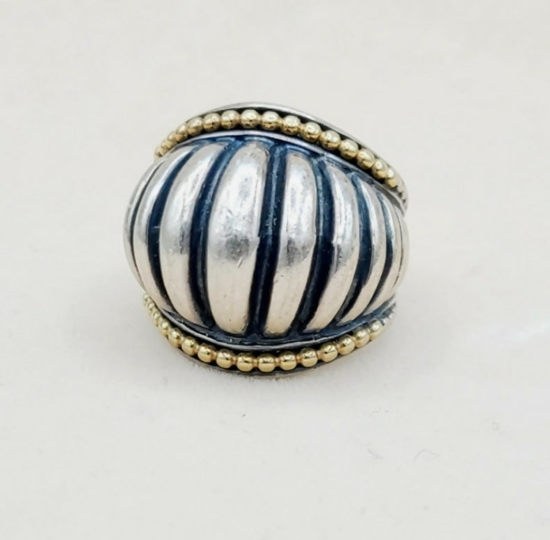 LAGOS Caviar Large Dome Ring With Gold、mySite、hinf8tx79