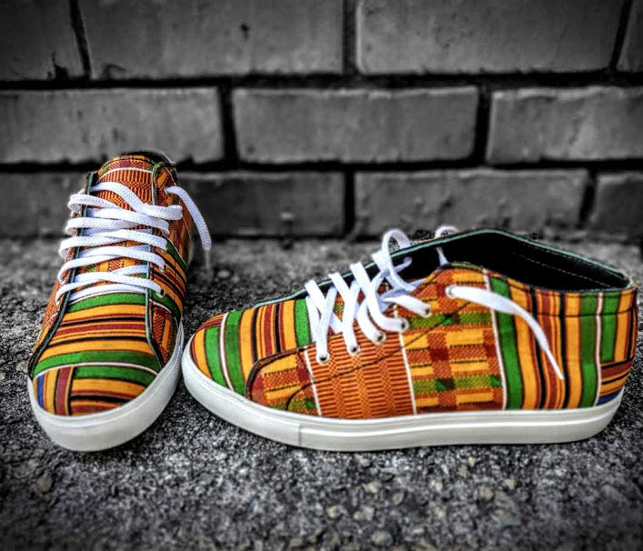 Kente African Print Sneakers-DP3227SN、mySite、solidvoid