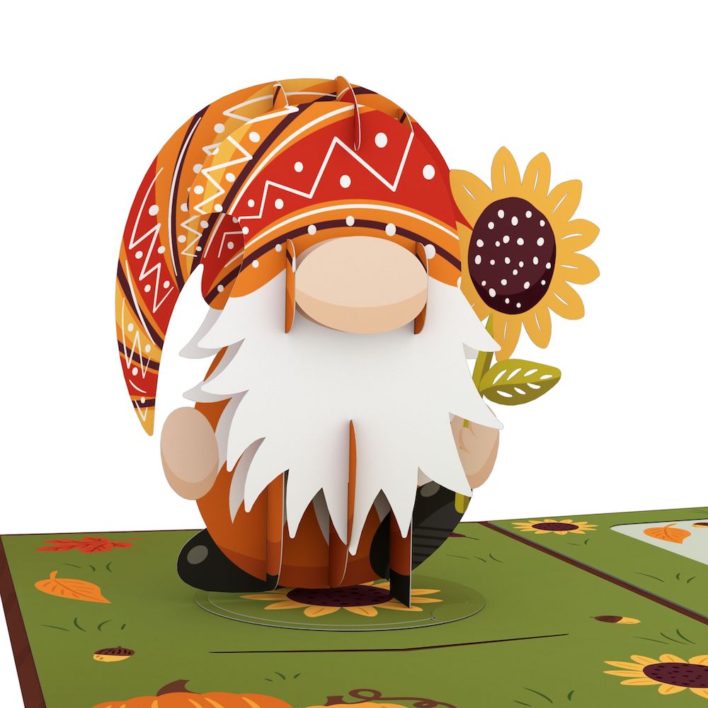 Fall Gnome Card with Pop-Up Gift、mySite、solidvoid