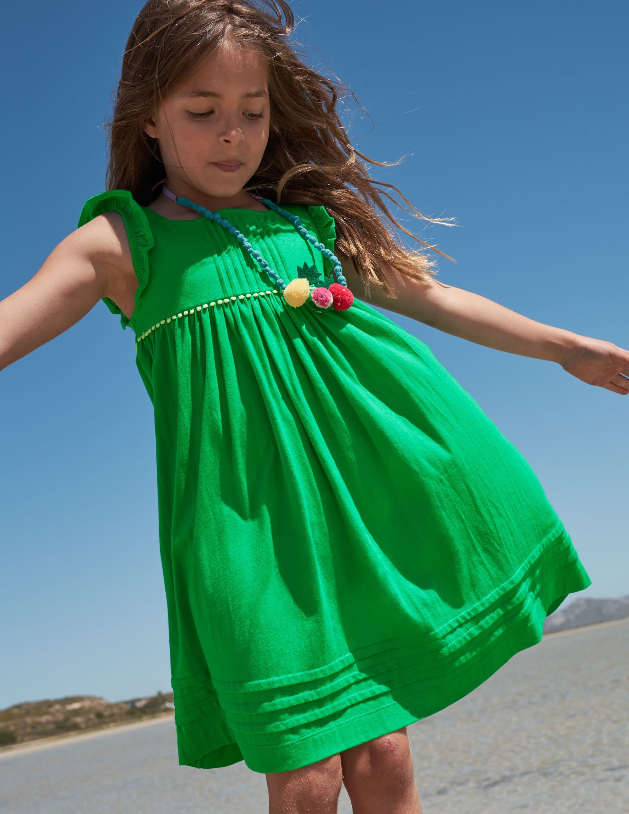  Frill Sleeve Jersey Dress-Green Pepper、mySite、ashleygrahame
