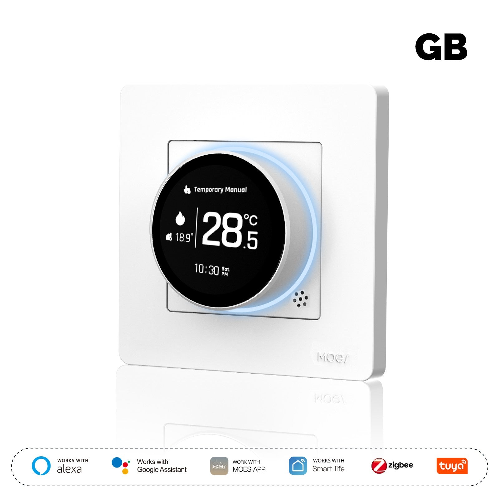 ZigBee Star Ring Smart Thermostat Temperature Controller Water Boiler Electric Heating、mySite、fannypackpong
