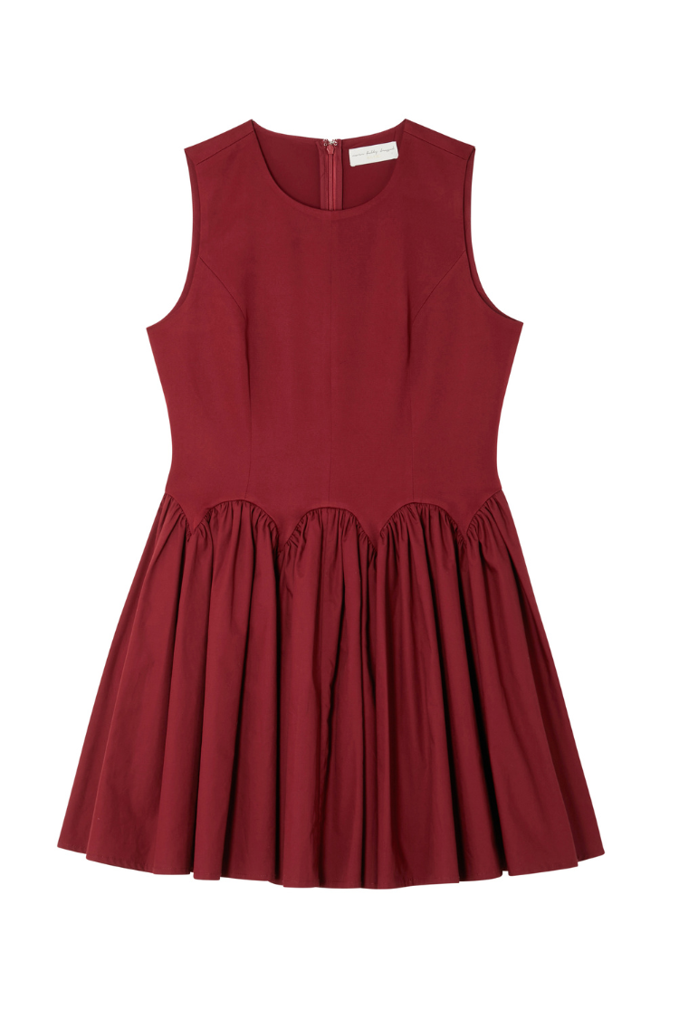 Burgundy Mini Monika Dress Petite、mySite、solidvoid
