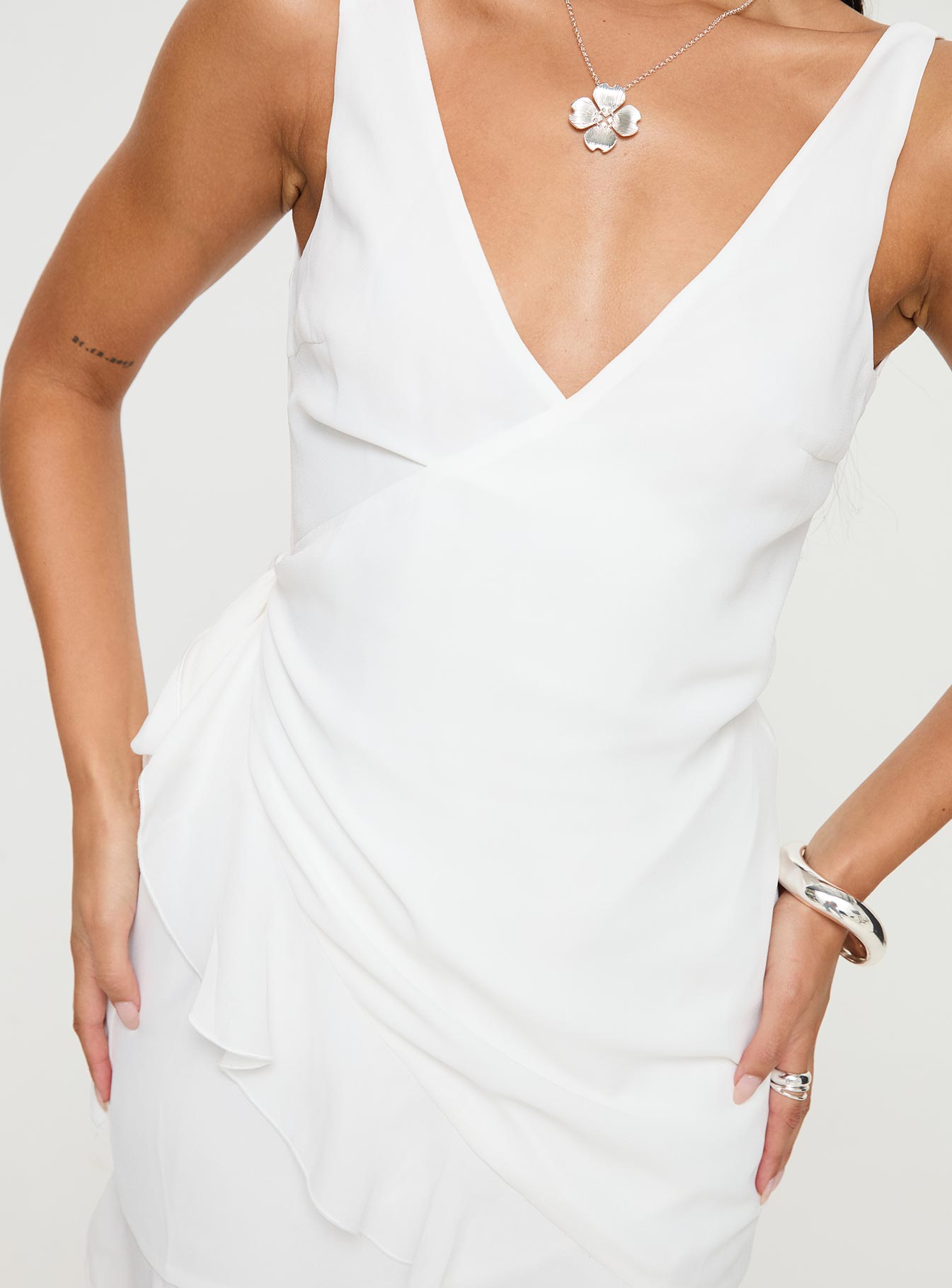 Sabelle Mini Dress White、mySite、solidvoid