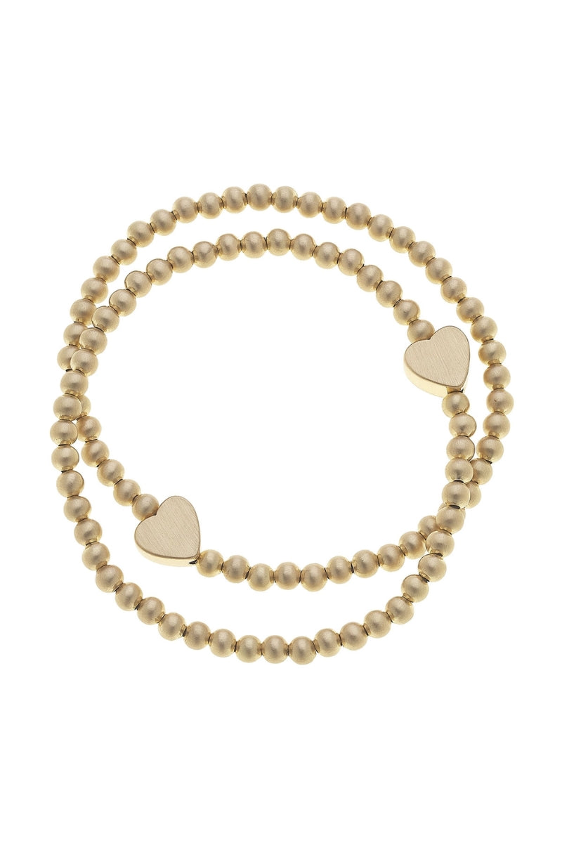 Isa Heart Ball Bead Stretch Bracelet Set、mySite、hinf8tx79