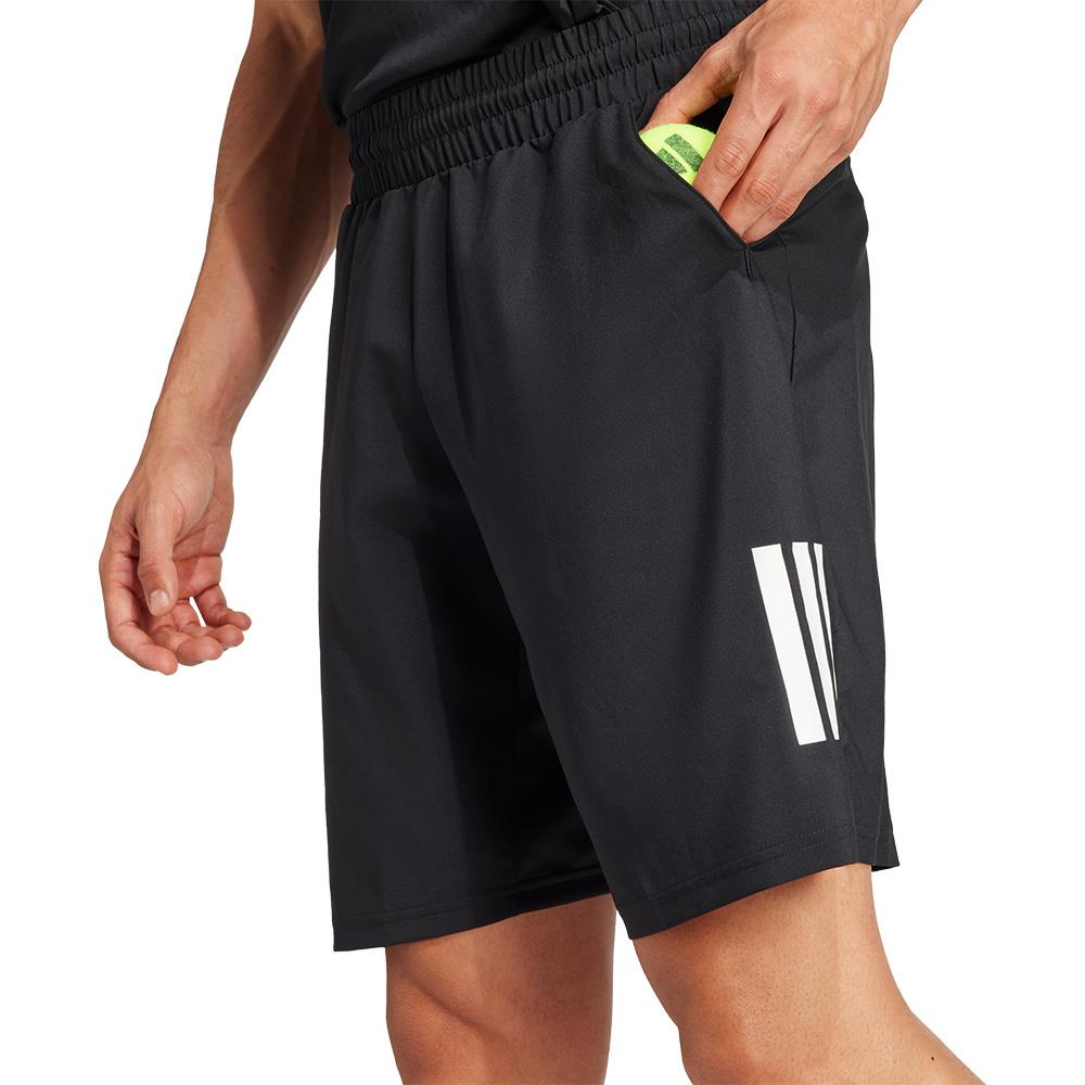 adidas Men's Club 3 Stripe 9 Short - Black