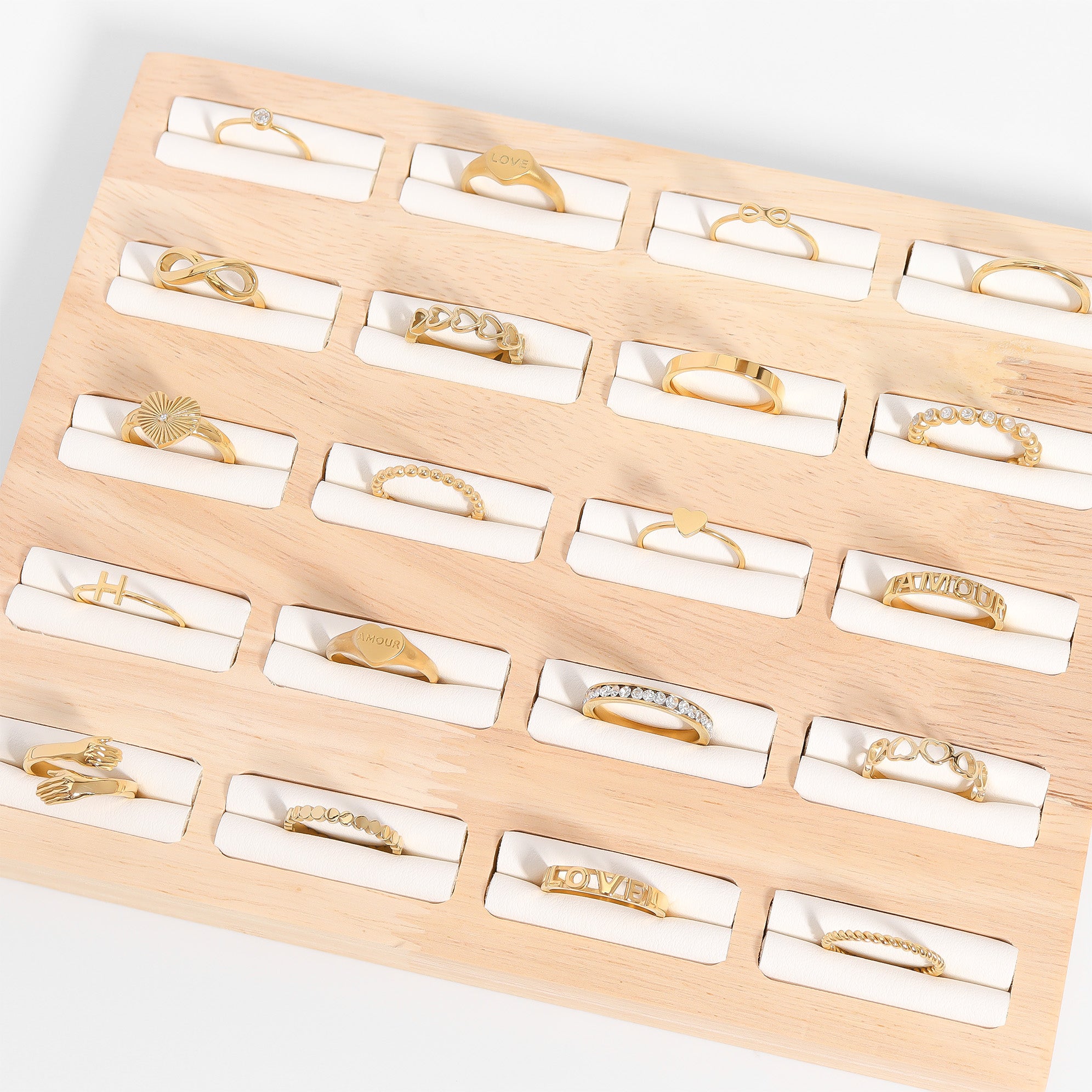 18K Gold PVD Stainless Steel Braided Spacer Ring / CSR0001、mySite、dreamappss