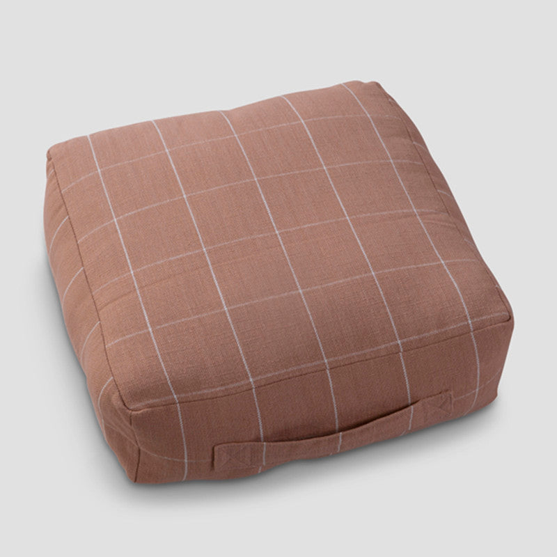 Cotton Floor Cushion | Peach | 40 x 40 cm、mySite、camillekostekn