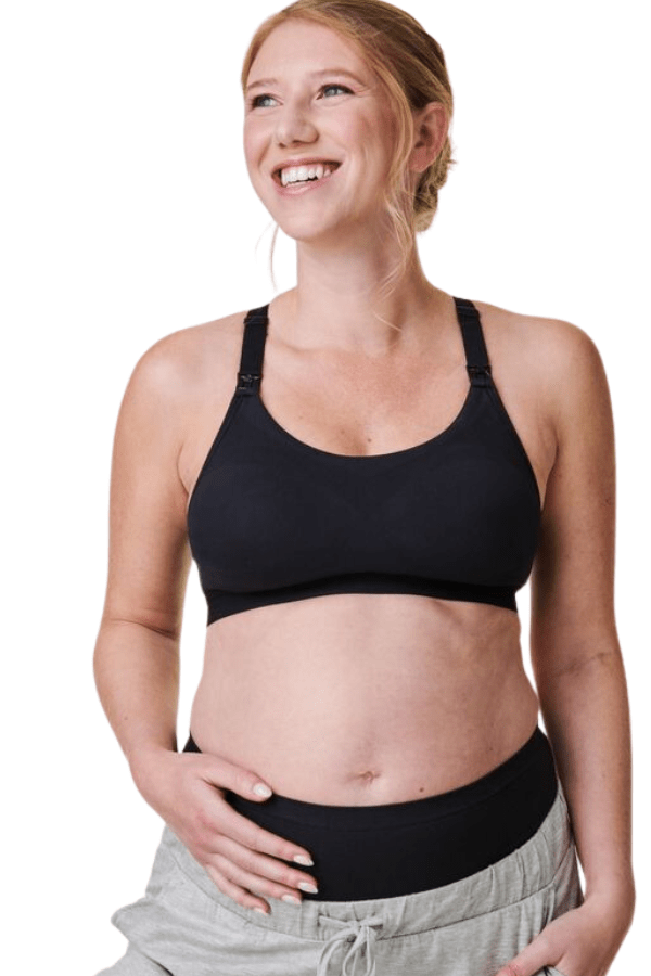 Tranquil Maternity & Nursing Low Impact Sports Bra - Black、mySite、bengalsvssteelers