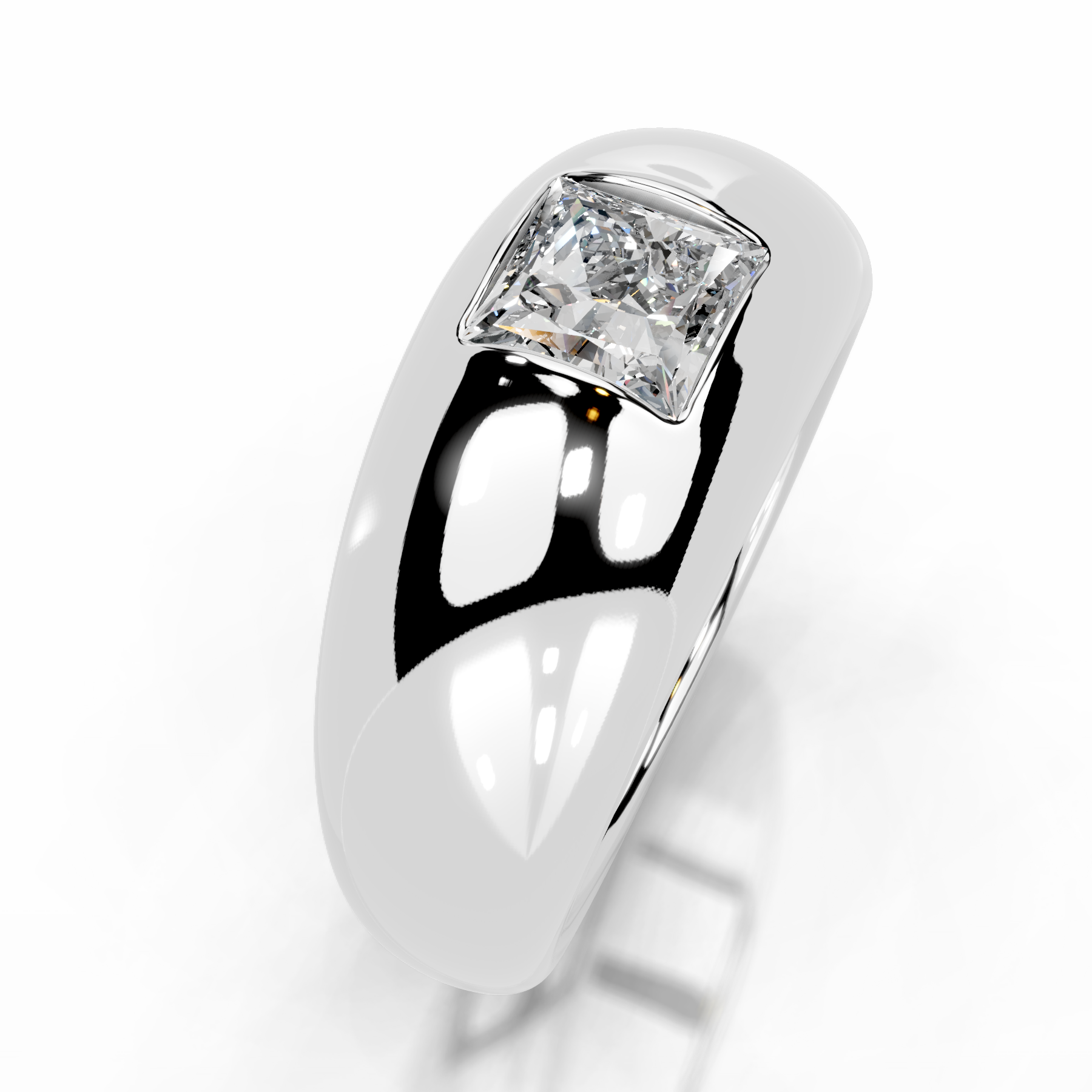 Aaliyah Lab Grown Diamond Ring (1 Carat) -18K White Gold、mySite、hinf8tx79
