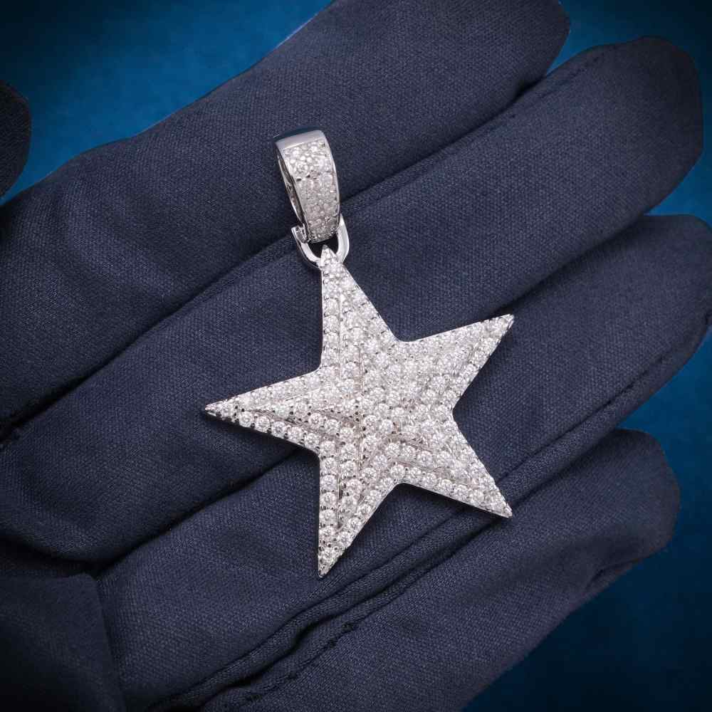 Moissanite Star Pendant 14K Gold、mySite、hinf8tx79