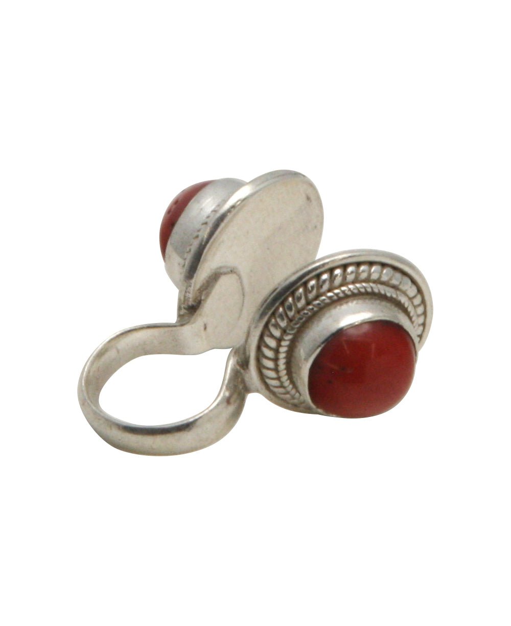 Movable Coral and Sterling Silver Mala Counter、mySite、topwebapps