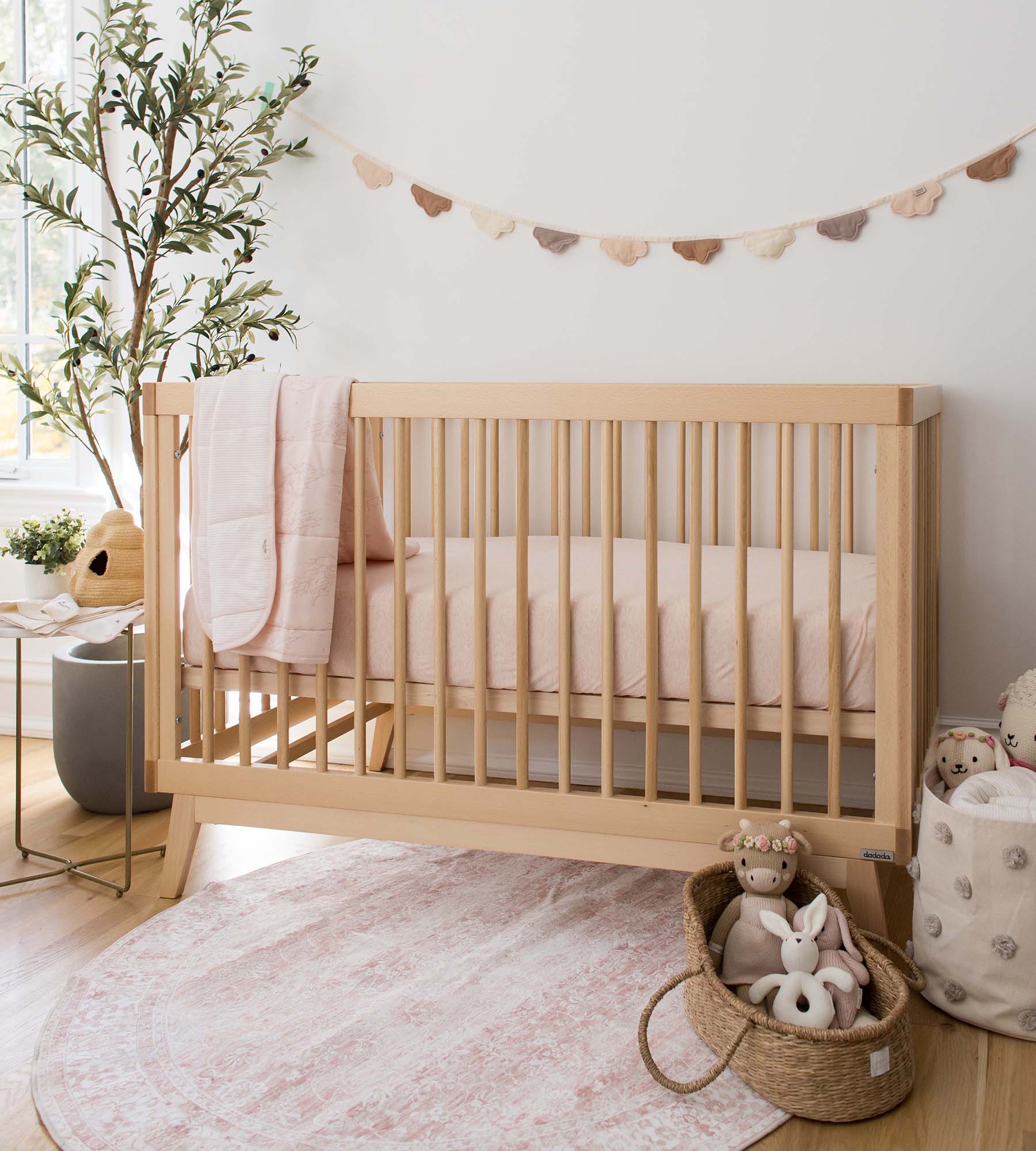  Solid Organic Cotton BEESNUG® Fitted Crib Sheet - Sandy Pink、mySite、layawaytickets