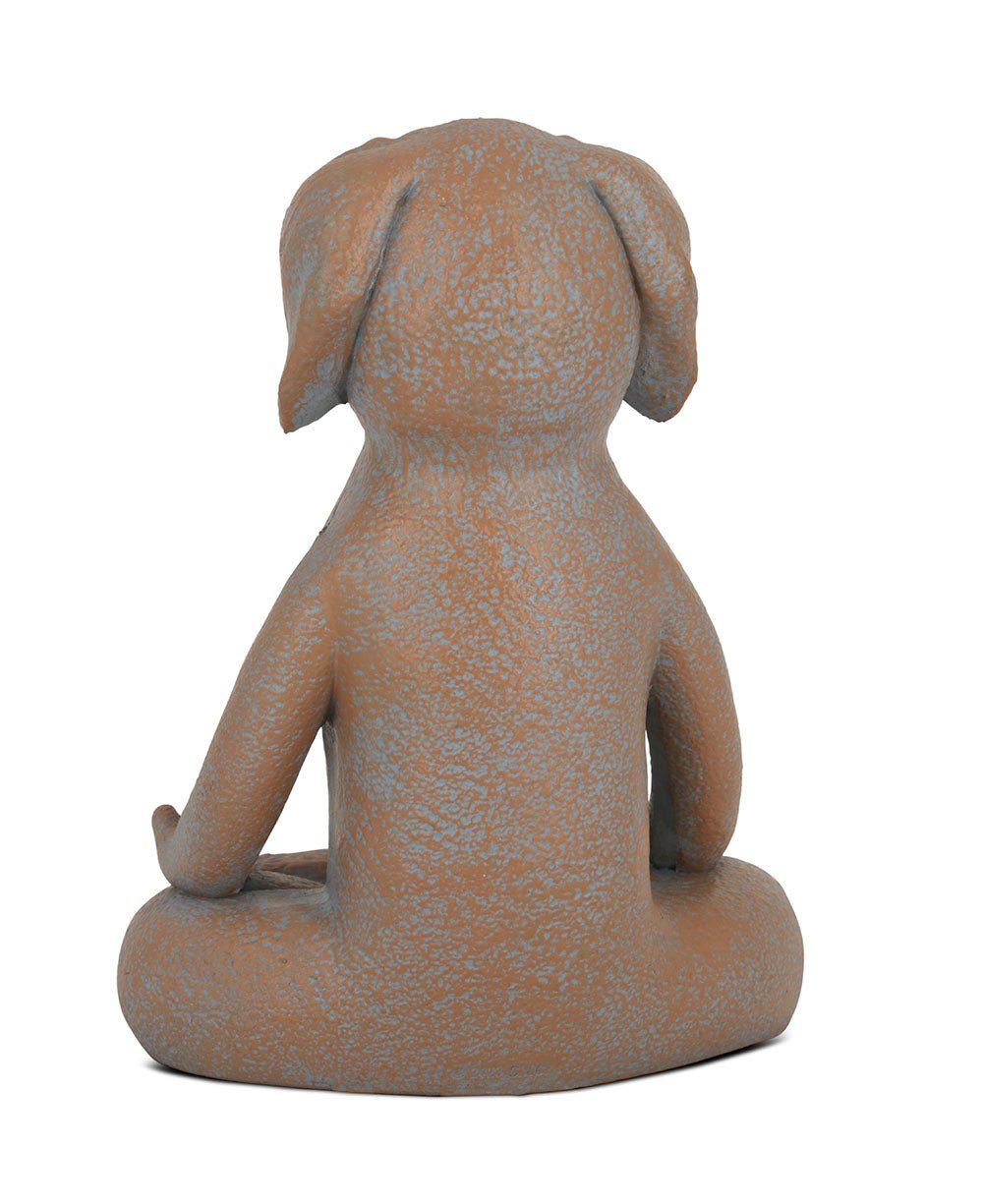 Meditating Dog Statue, Terra Cotta Finish、mySite、topwebapps
