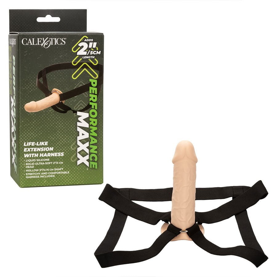Performance Maxx Realistic Hollow Penis Extension with Harness Brown or Tan、mySite、bottomscart