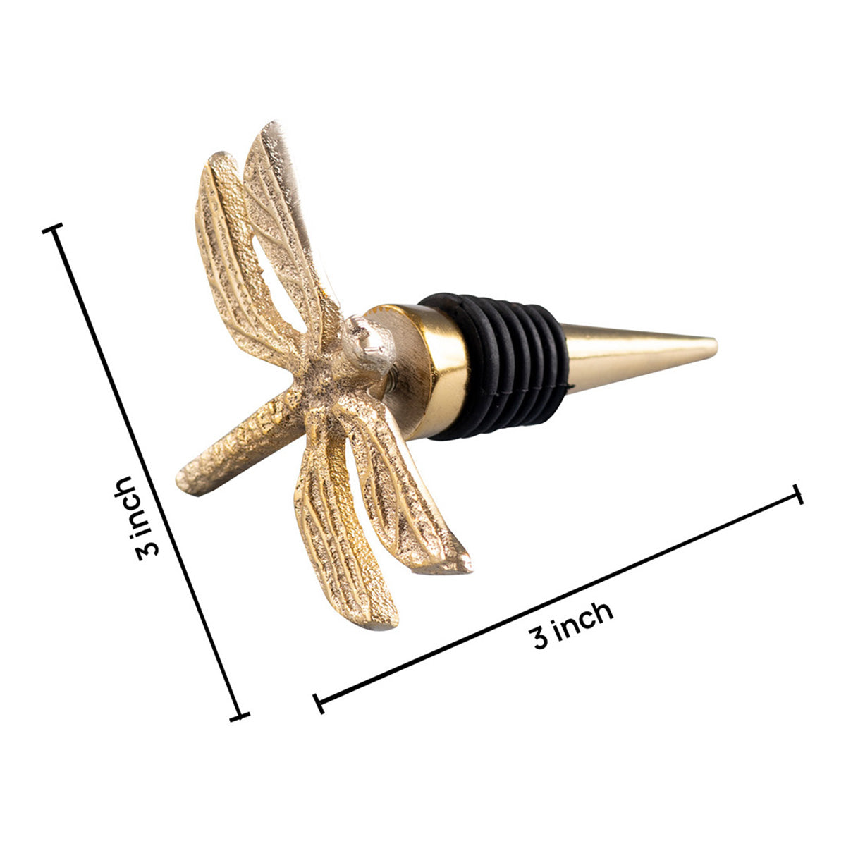 Stainless Steel Bottle Stoper | Dragonfly Shape | Gold、mySite、camillekostekn