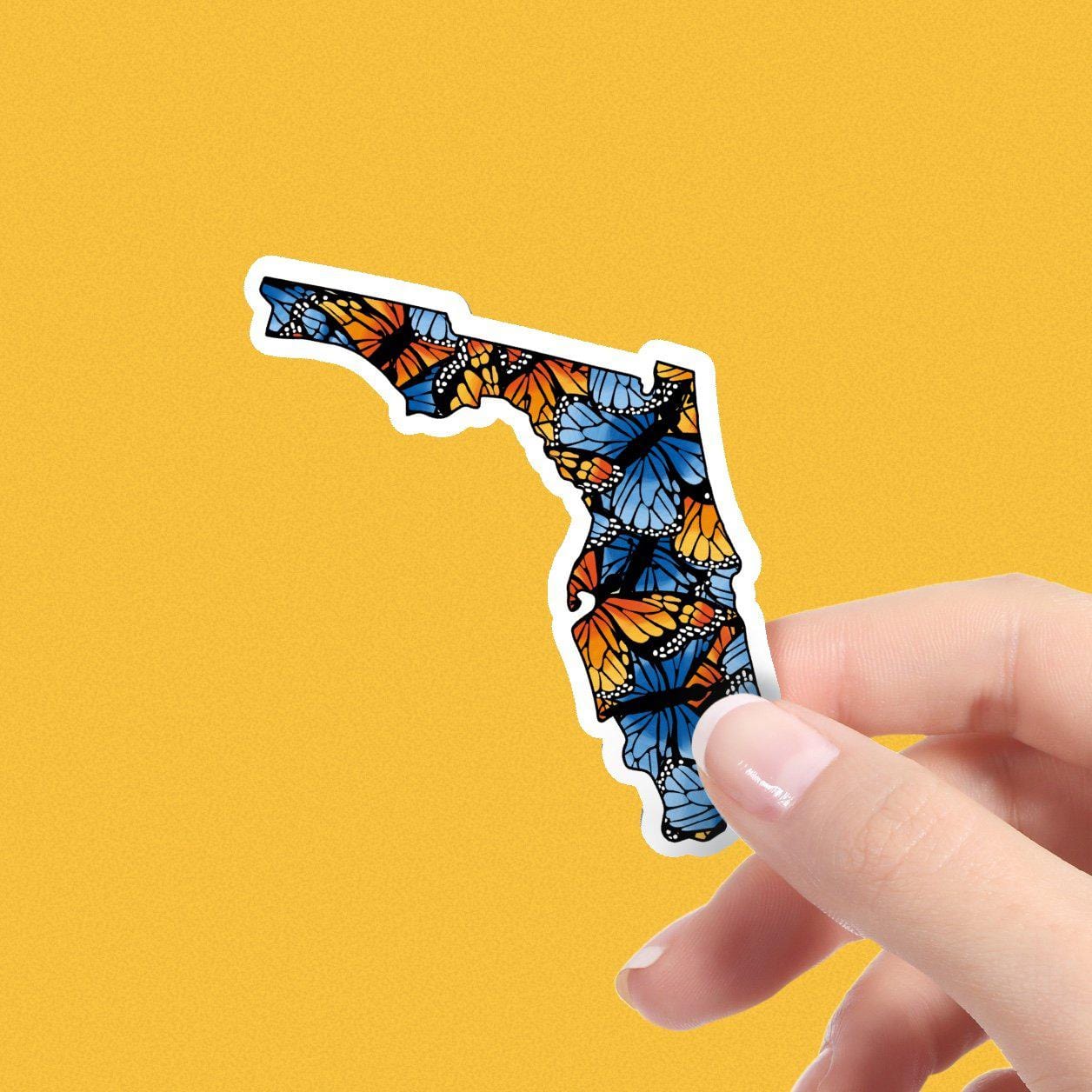  Florida Butterfly Pattern Sticker、mySite、elrpsem3k