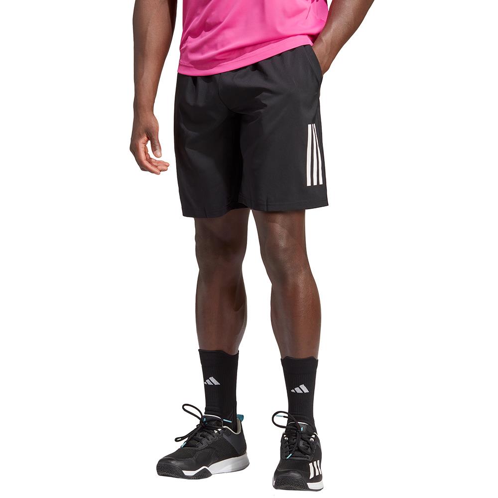 adidas Men's Club 3 Stripe 7 Short - Black