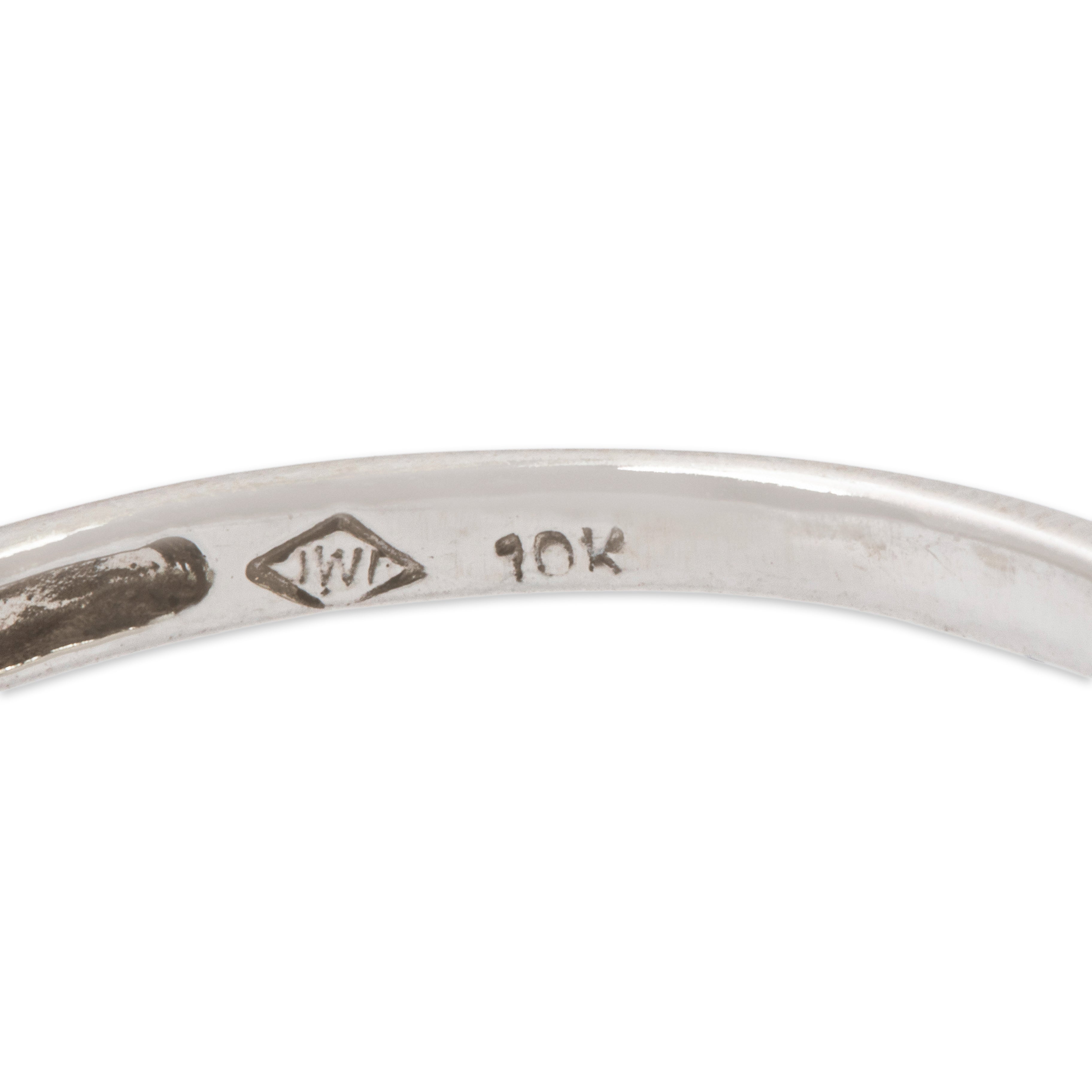 Vintage Chinese 10k White Gold Tahitian Pearl Diamond Lovely Luster Ring 8.00、mySite、hinf8tx79