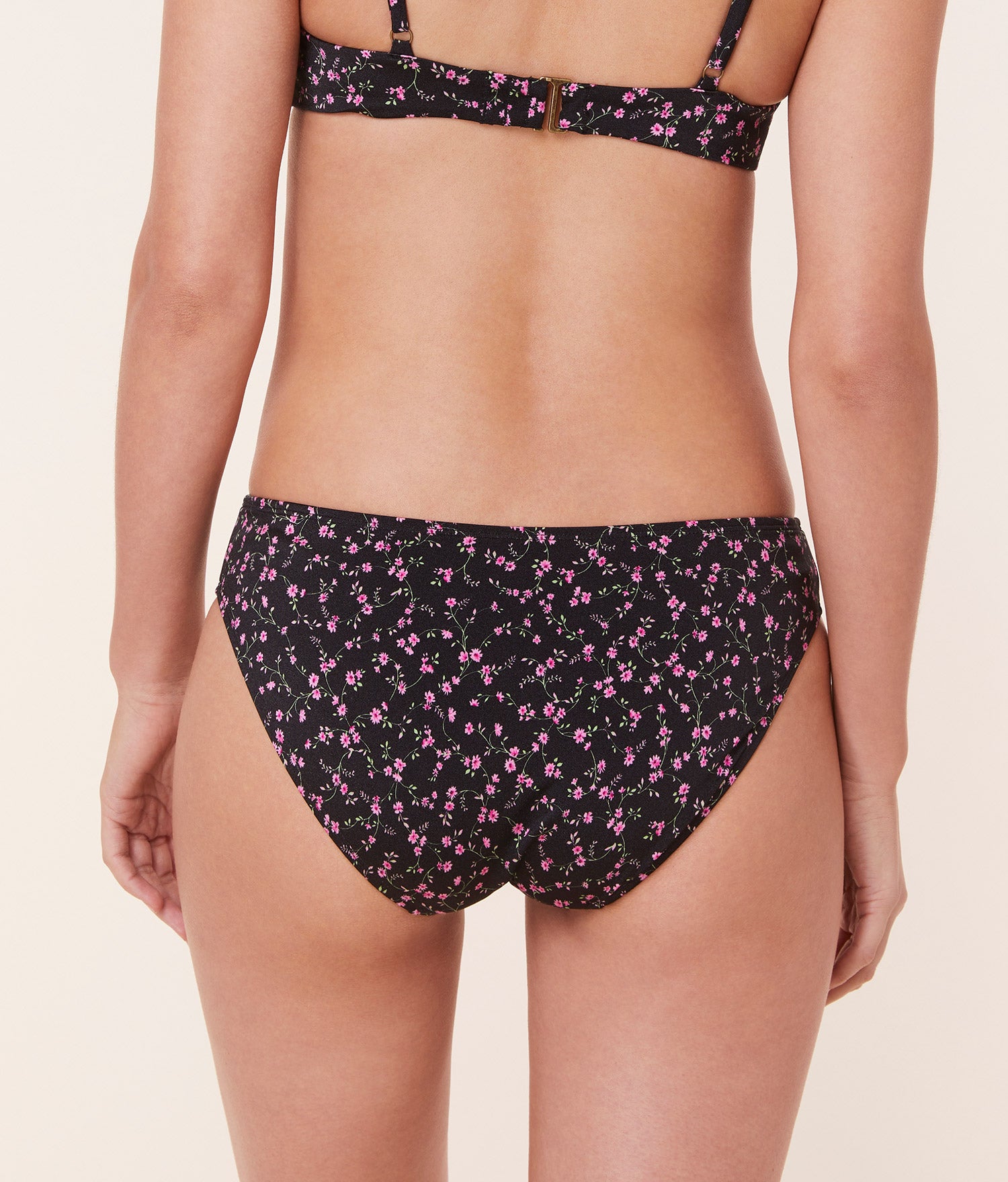  The Classic Bikini Bottom - Satin - Black Ditsy Bloom、mySite、ashleygrahame