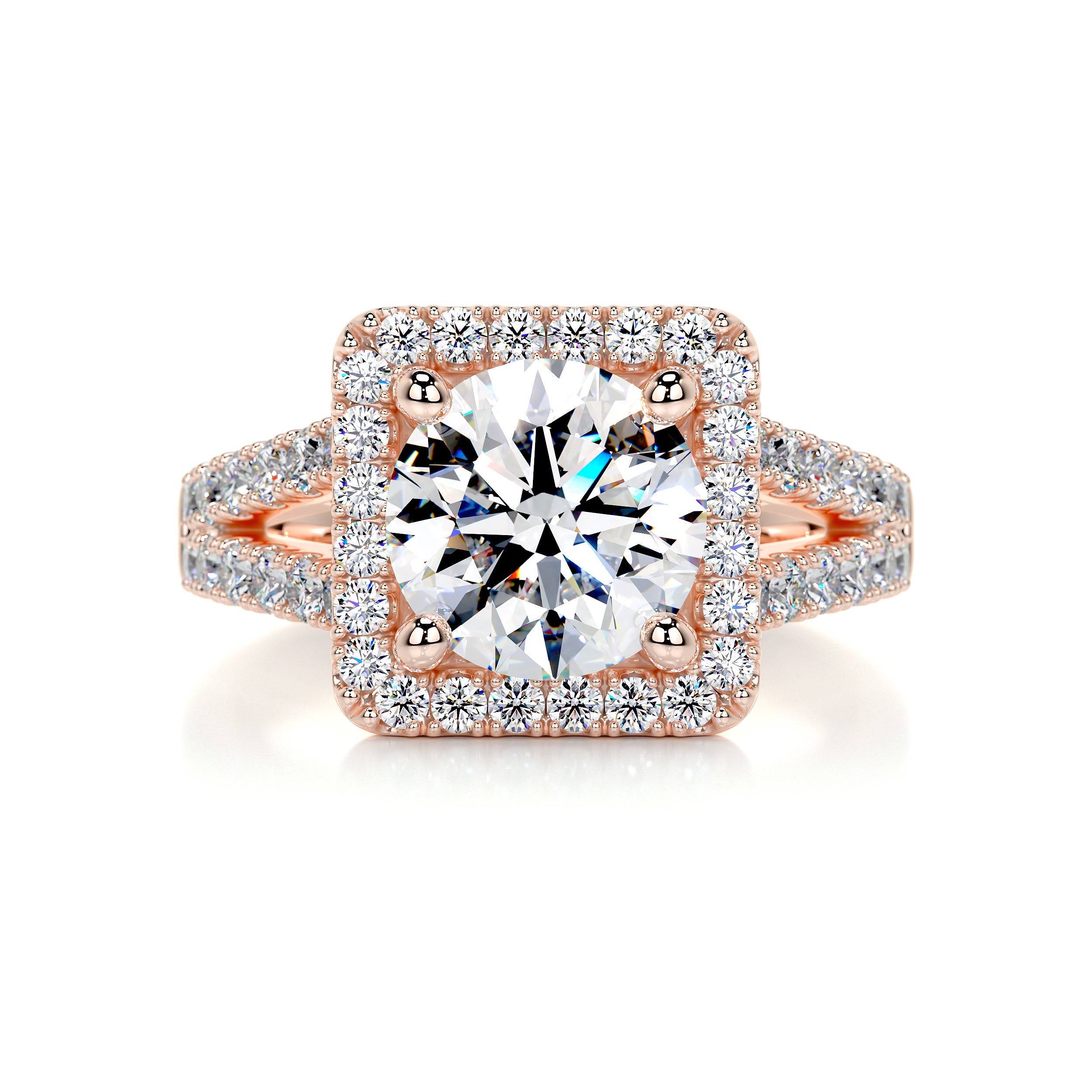 Addison Moissanite & Diamond Ring -14K Rose Gold、mySite、hinf8tx79
