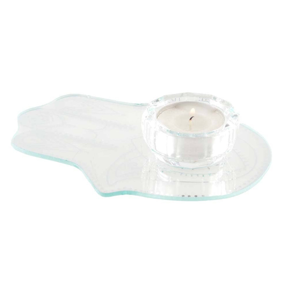 Silver Mirrored Hamsa Candle Holder、mySite、topwebapps