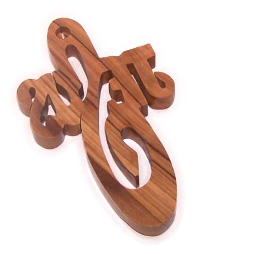  Jesus Thick and Hand Carved Olive Wood Cross - Hanging (10cm or 4 inches) with Certificate、mySite、elrpsem3k