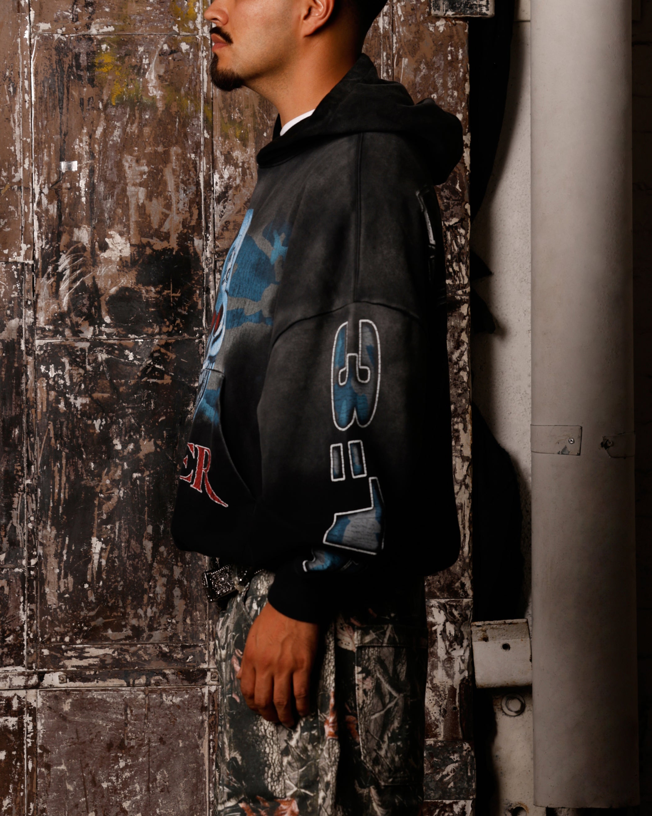 Loiter X WWE Stone Cold Premium Hoodie Vintage Black、mySite、zt4zffjzw