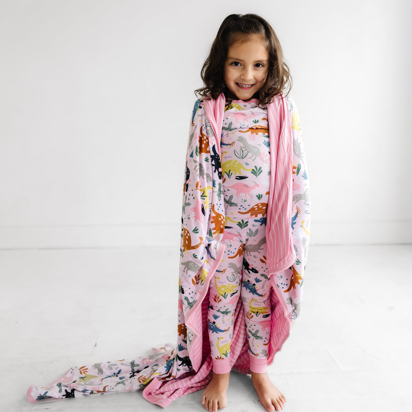 Pink Jurassic Jungle Large Cloud Blanket®、mySite、g9winljtr