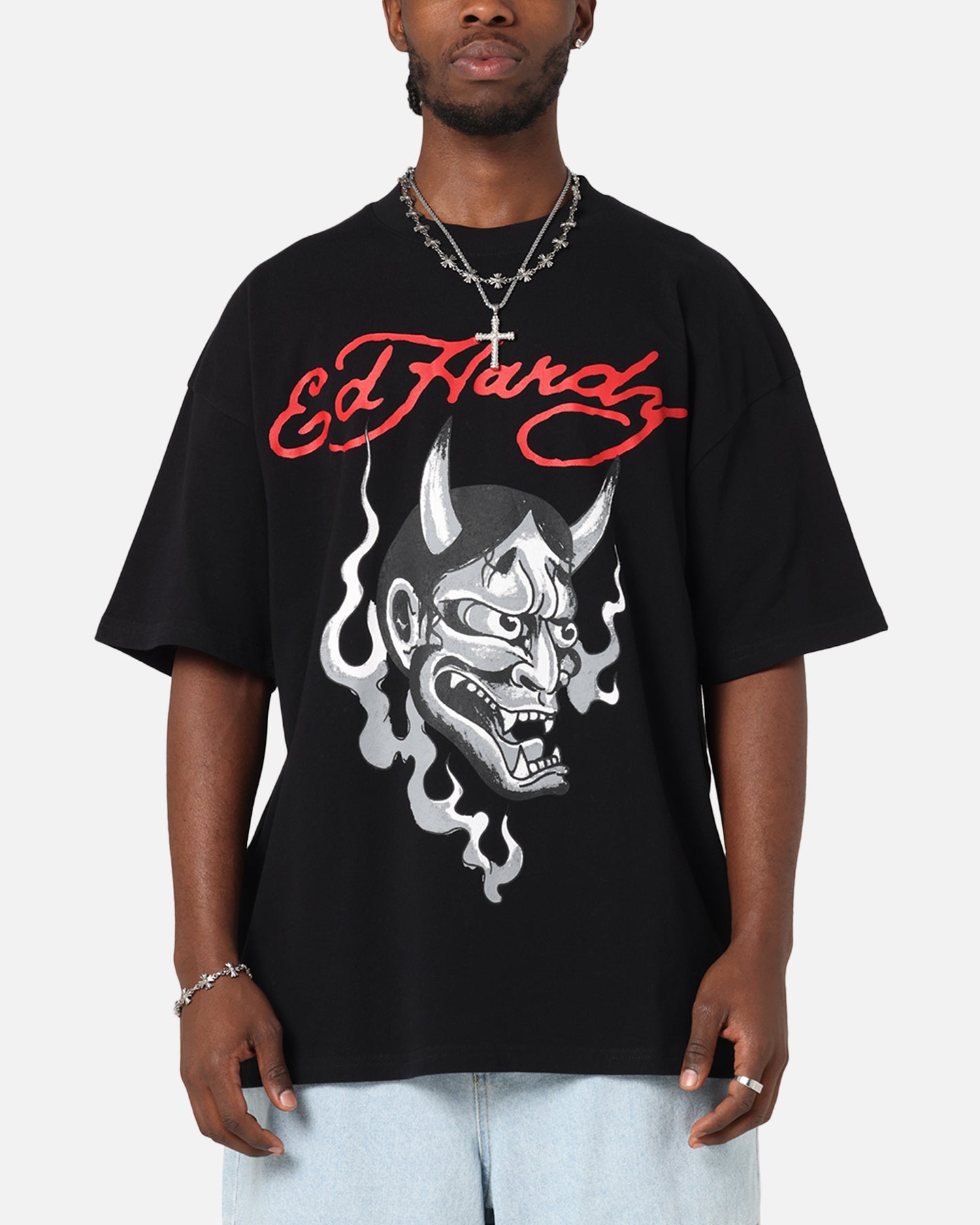 Ed Hardy Flash Demon T-Shirt Black、mySite、zt4zffjzw