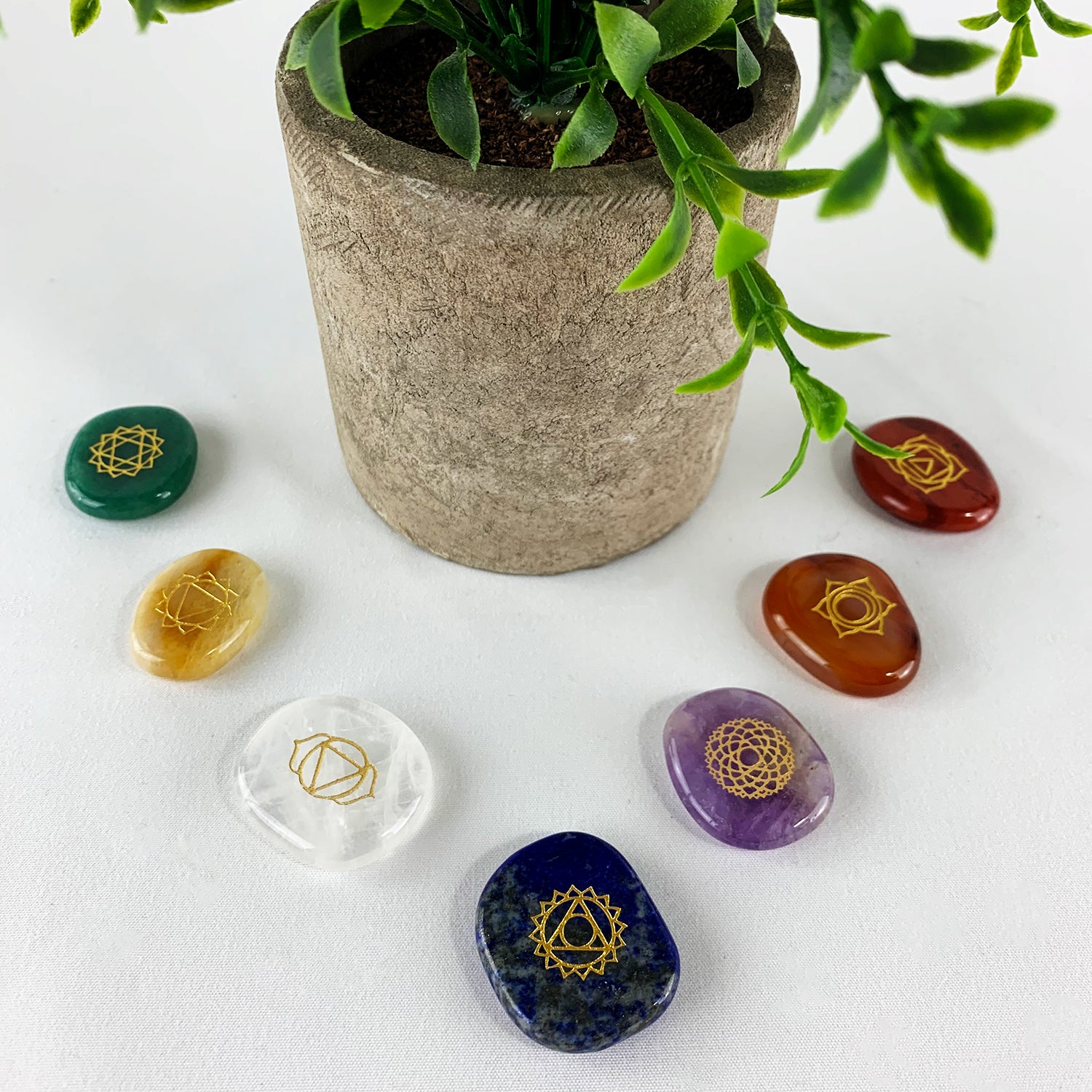Engraved Crystal Chakra Set、mySite、topwebapps