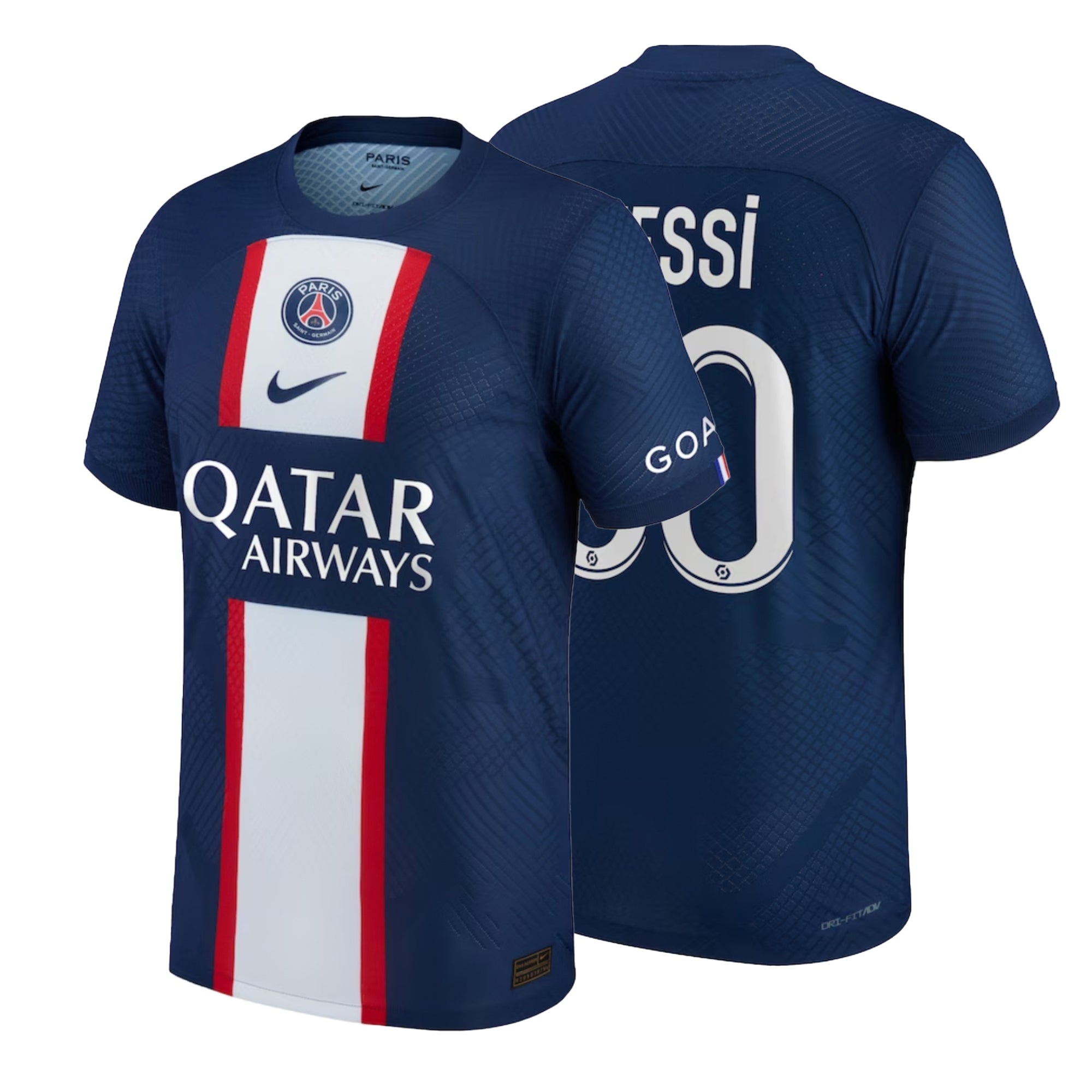 Nike Men's PSG 2022/23 Dri-FIT ADV Home Jersey w/ Messi #30 Printing、mySite、noshort