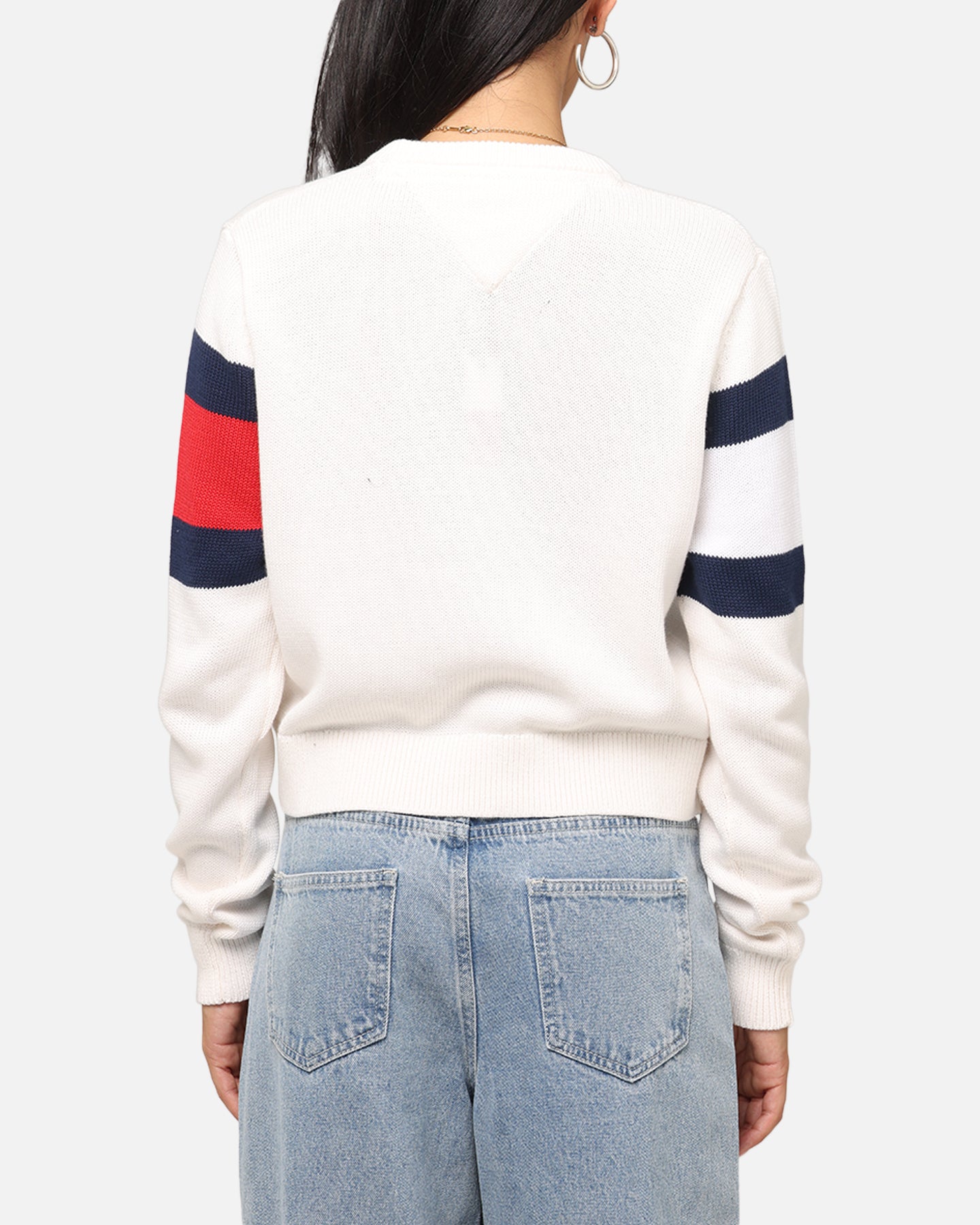 Tommy Jeans Women's Center Flag Sweater Ancient White、mySite、zt4zffjzw