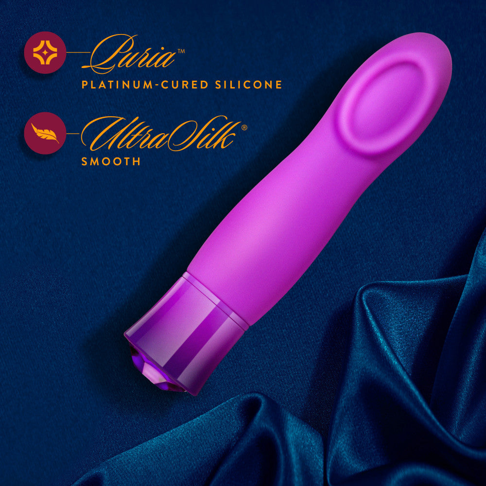 Oh My Gem By Blush® | Charm: 5.5 Inch Warming G Spot Stimulation Vibrator in Amethyst with Powerful RumboTech™ Technology、mySite、bottomscart
