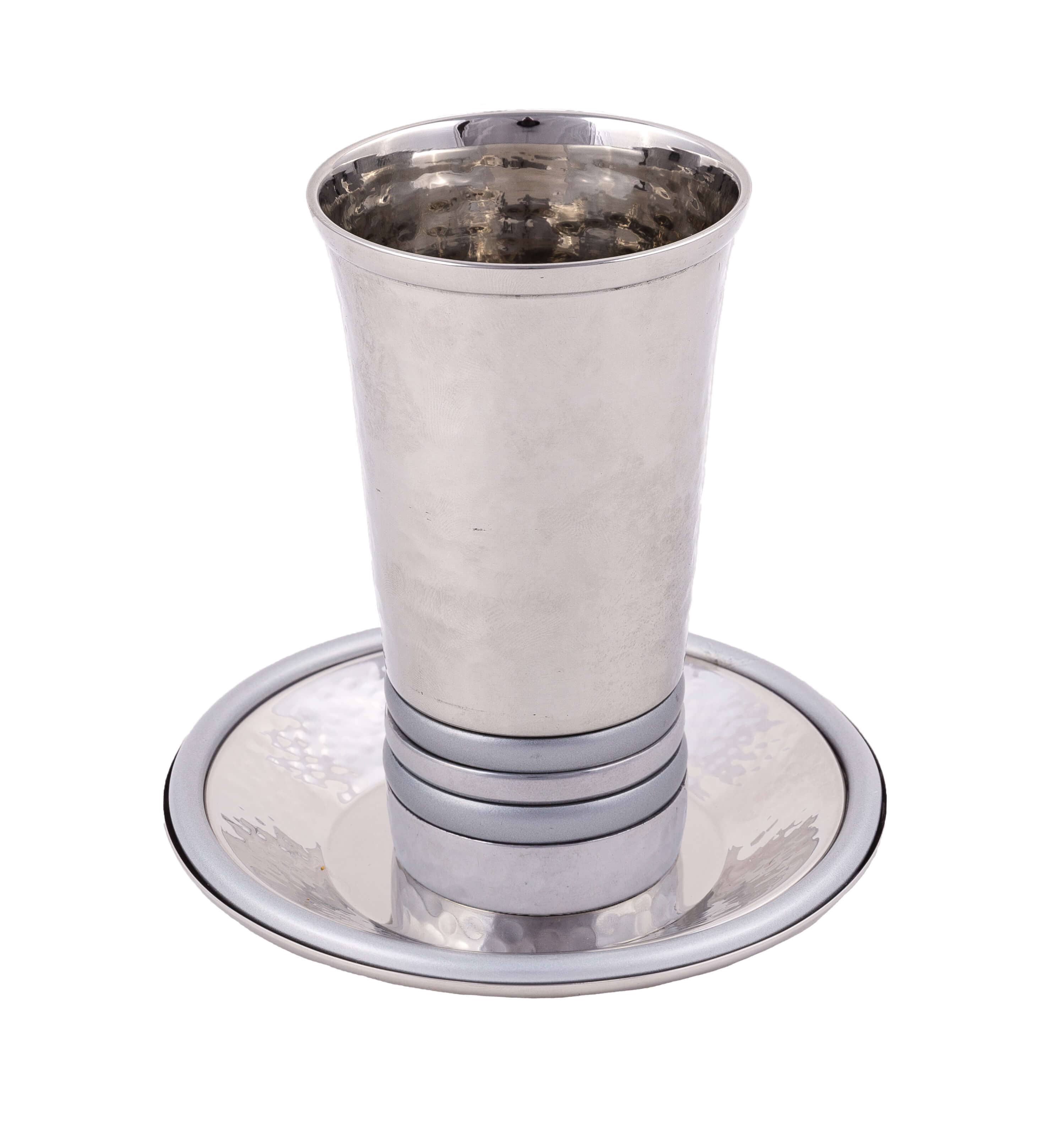 Silver Rings Kiddush Cup and Dish by Yair Emanuel、mySite、topwebapps