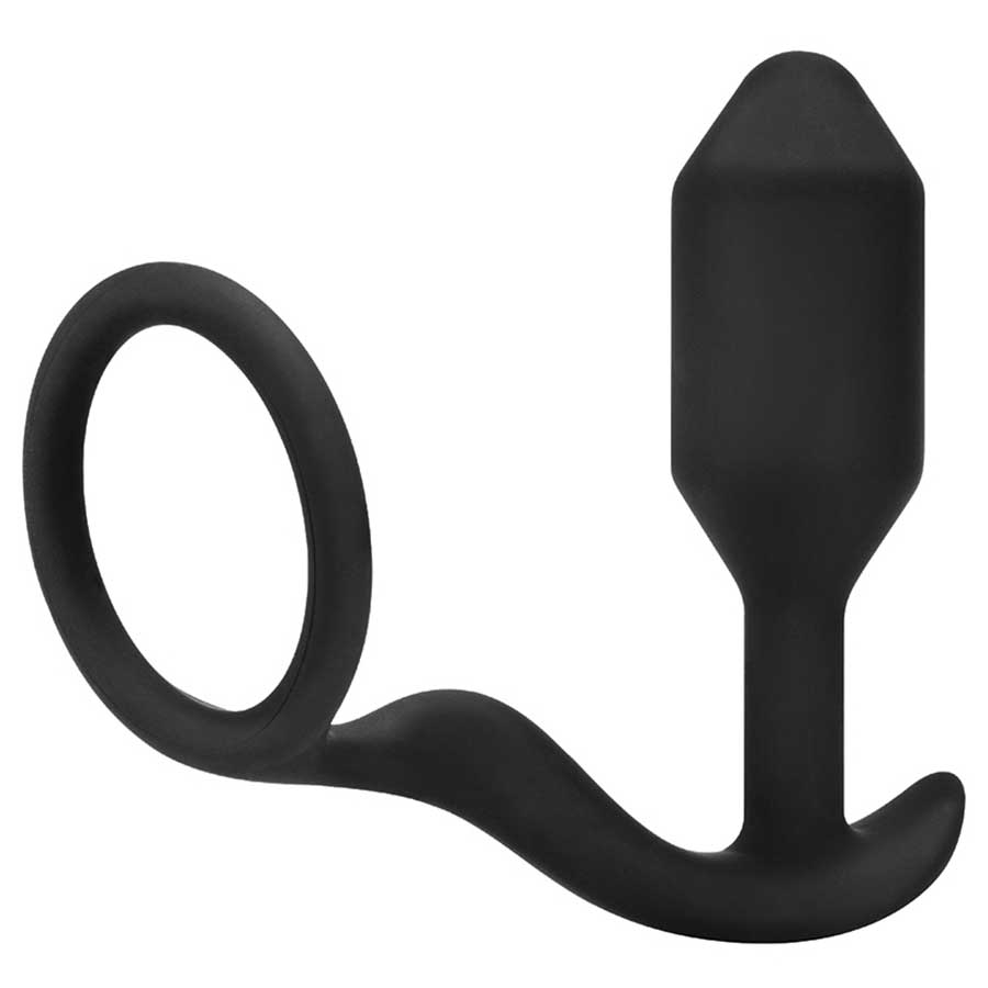 B-Vibe Snug & Tug 128 gram Weighted Butt Plug Cock Ring、mySite、bottomscart