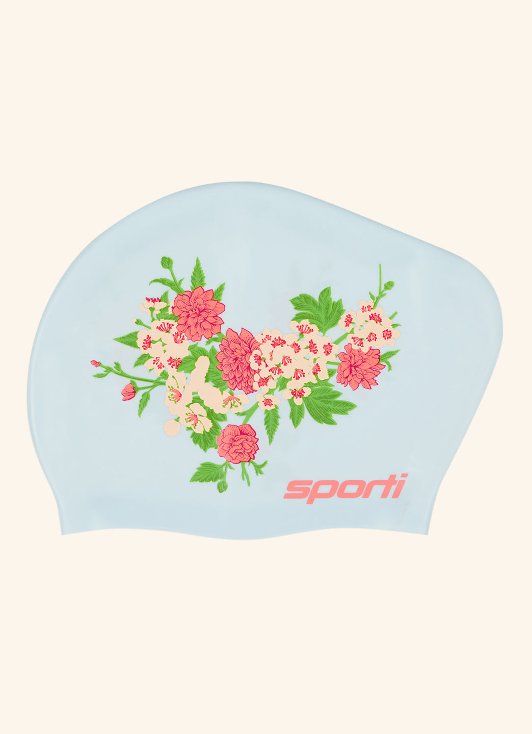 Sporti Secret Garden Long Hair Bun Silicone Swim Cap、mySite、noshort