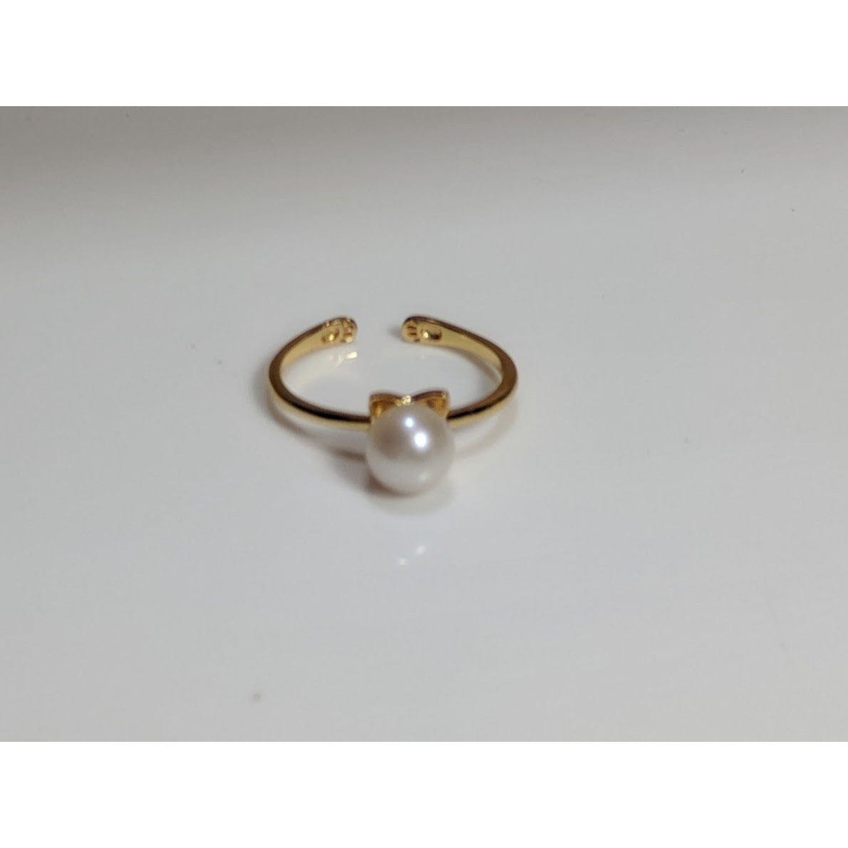 Pearl Cat Jewelry Necklace Earrings - Gold Plated Sterling Silver, so CUTE!、mySite、g9winljtr