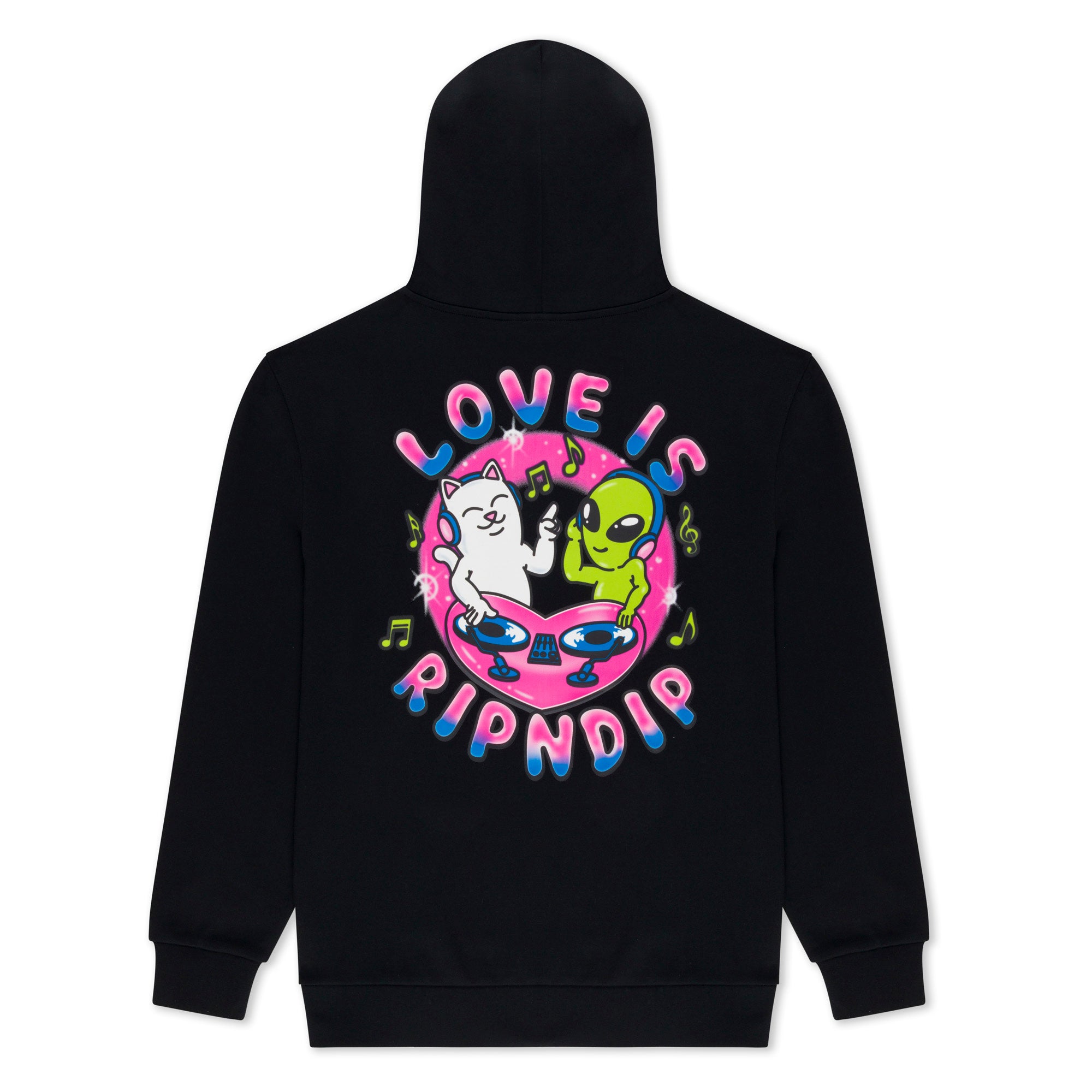  Love Is Ripndip Hoodie (Black)、mySite、merchandisen