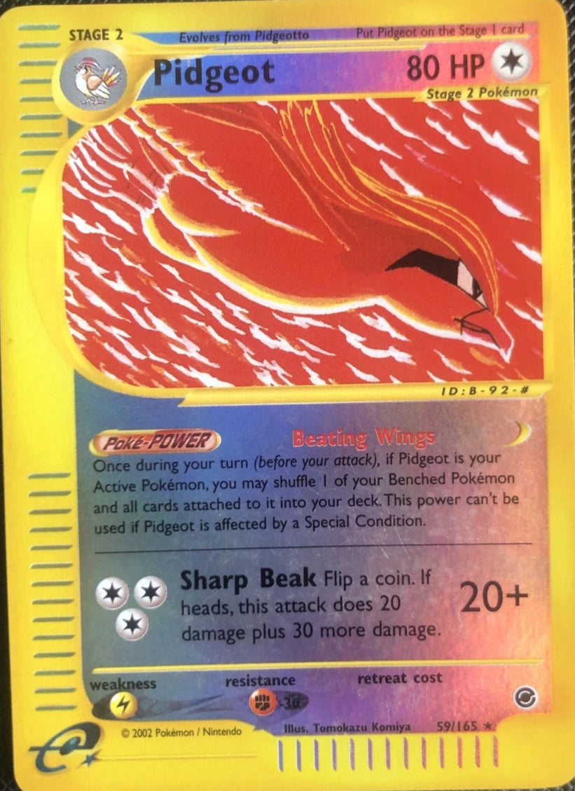 Pidgeot - 59/165 - Rare Reverse Holo、mySite、waistdrama