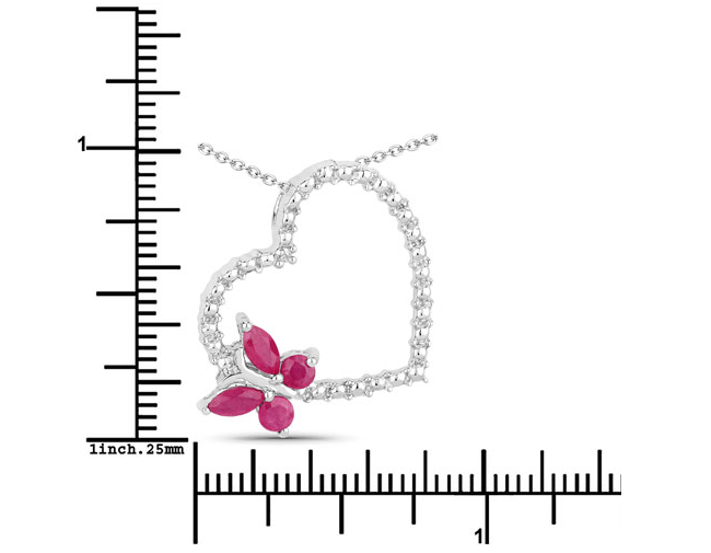 Butterfly on a Heart Necklace Genuine Gemstones 925 Sterling Silver、mySite、g9winljtr