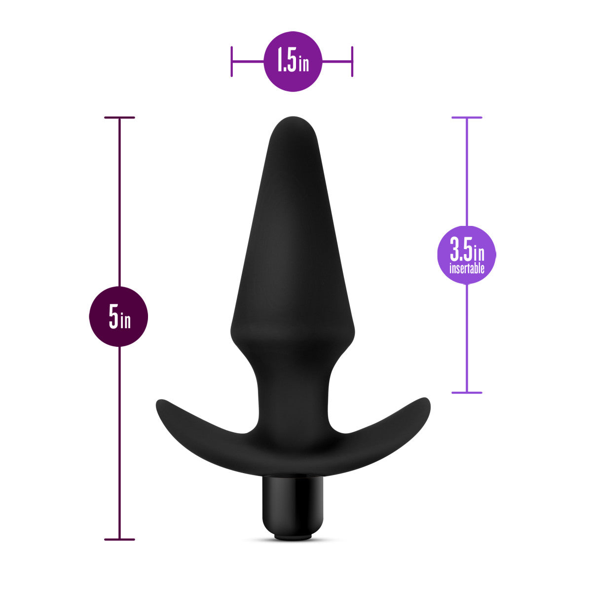 Anal Adventures Platinum By Blush® | Black 5-Inch Vibrating Anal Plug、mySite、bottomscart