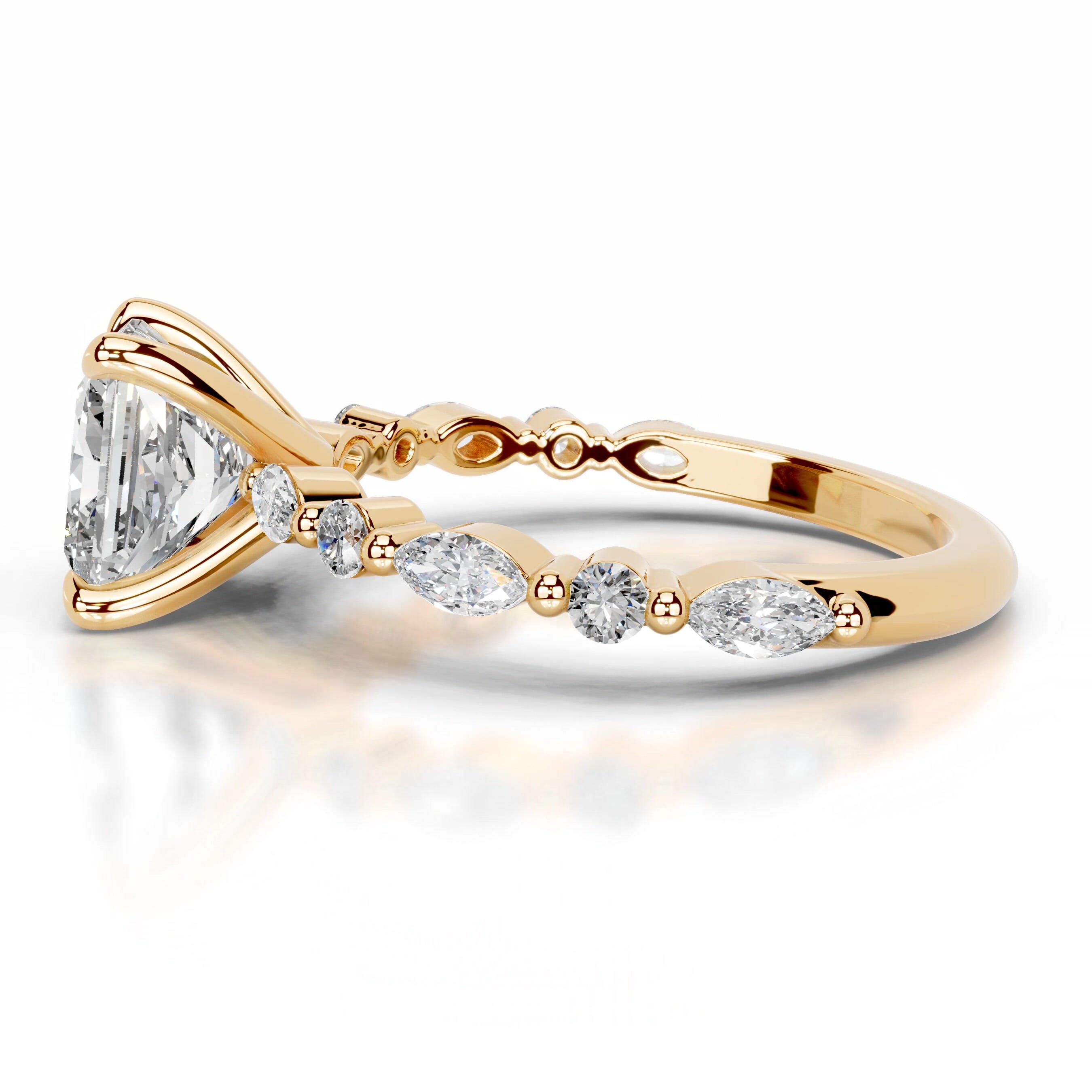 Lagertha Diamond Engagement Ring - 18K Yellow Gold、mySite、hinf8tx79