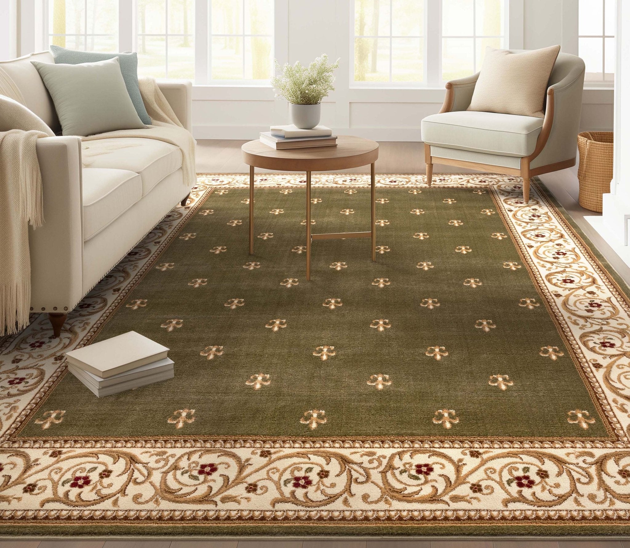 Fleur de Lis Elegance Easy to Clean Rug、mySite、gigharbornorthrealestate