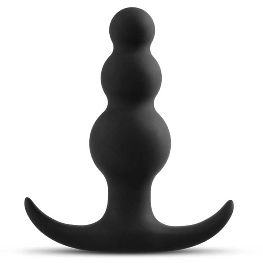 Anal Adventures Platinum Beaded Butt Plug Black by Blush Novelties、mySite、bottomscart