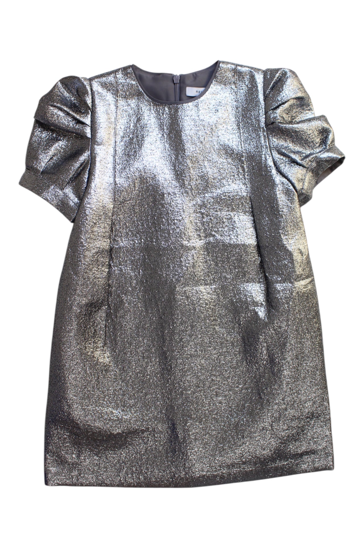 REISS Metallic Short Sleeve Dress 8Y、mySite、g9winljtr
