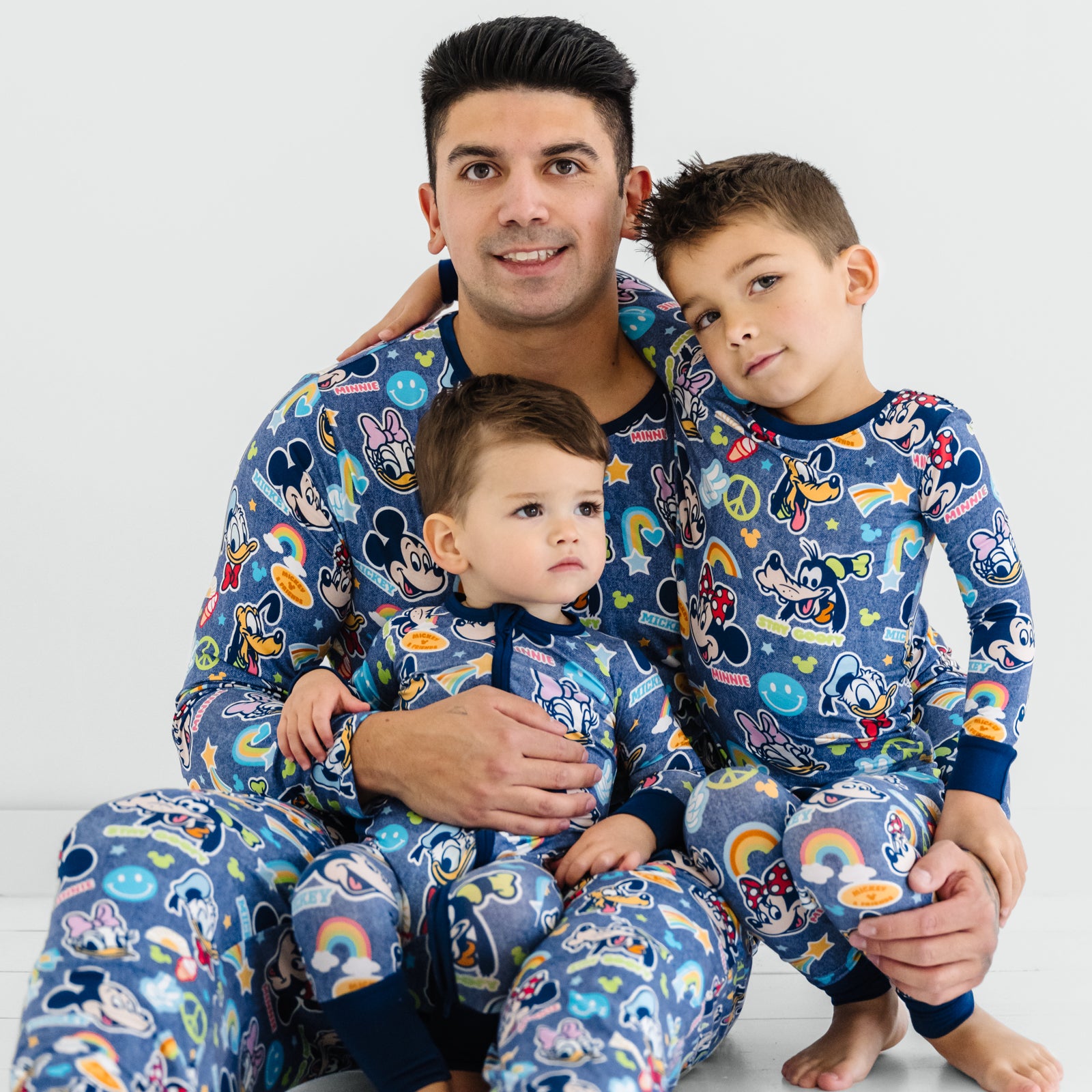 Navy Disney Mickey's Clubhouse Men's Long Sleeve Pajama Top、mySite、g9winljtr