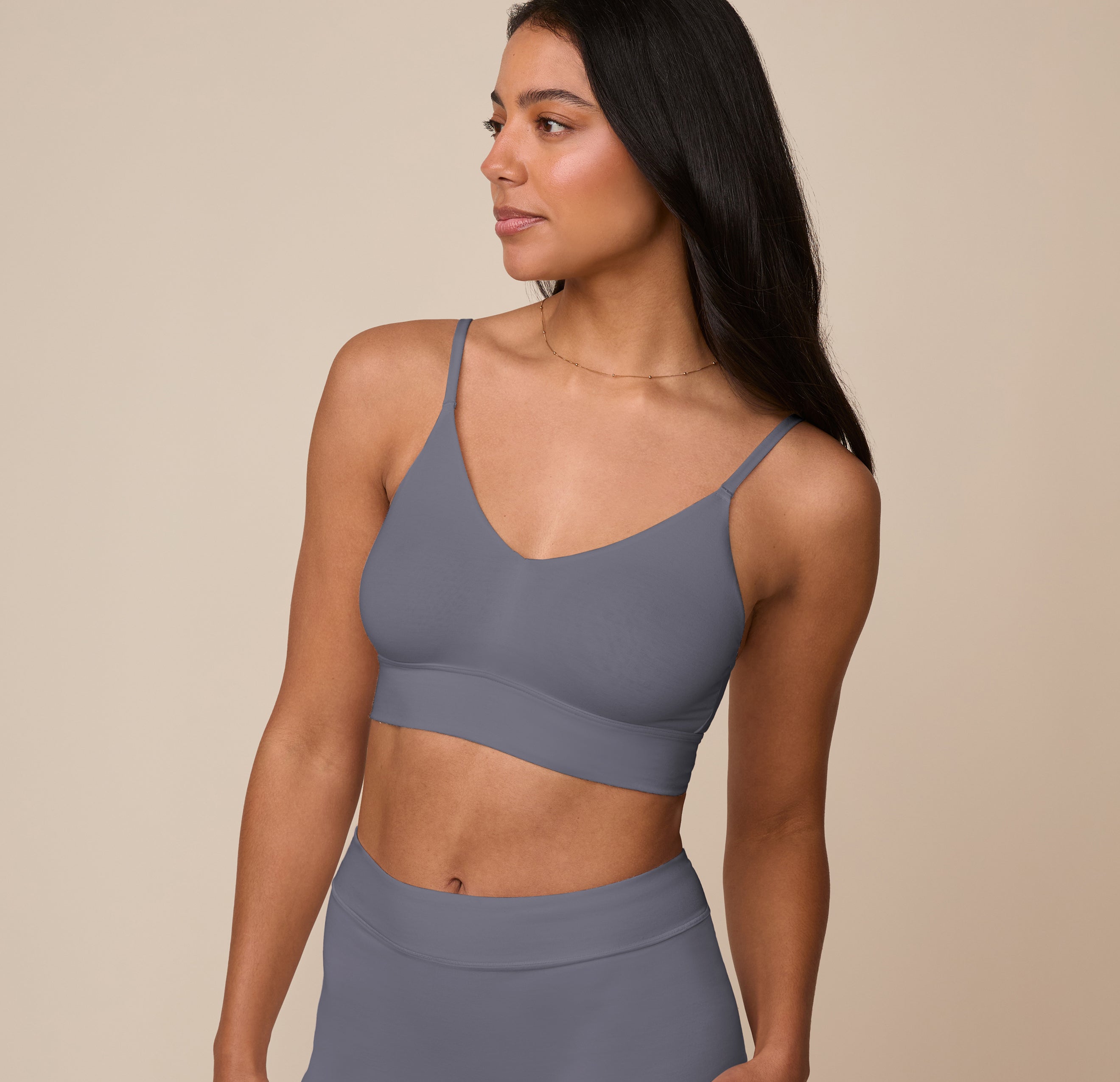 Cloud Cotton Triangle Bralette - Slate、mySite、bengalsvssteelers