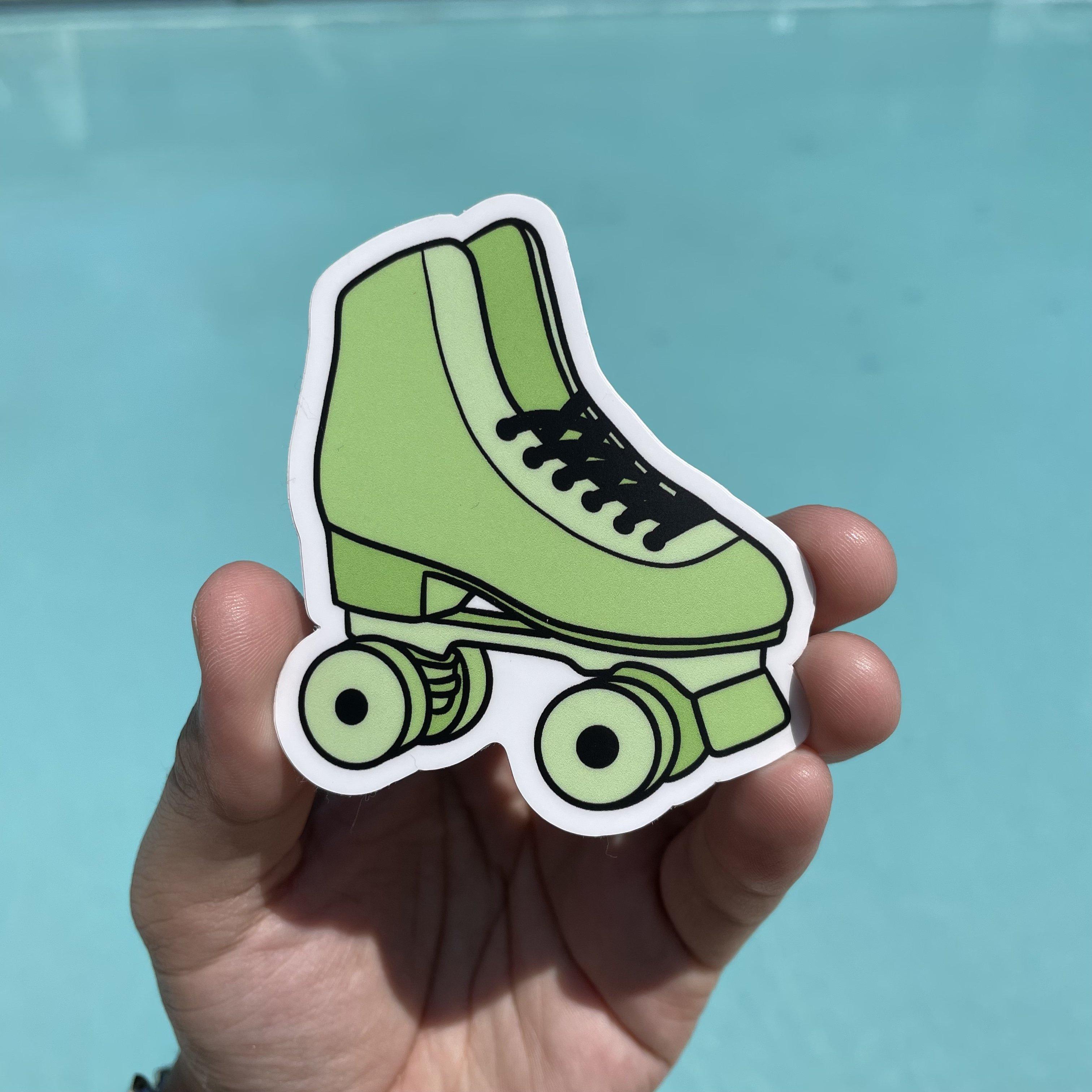  Green Roller Skate Aesthetic Sticker、mySite、elrpsem3k