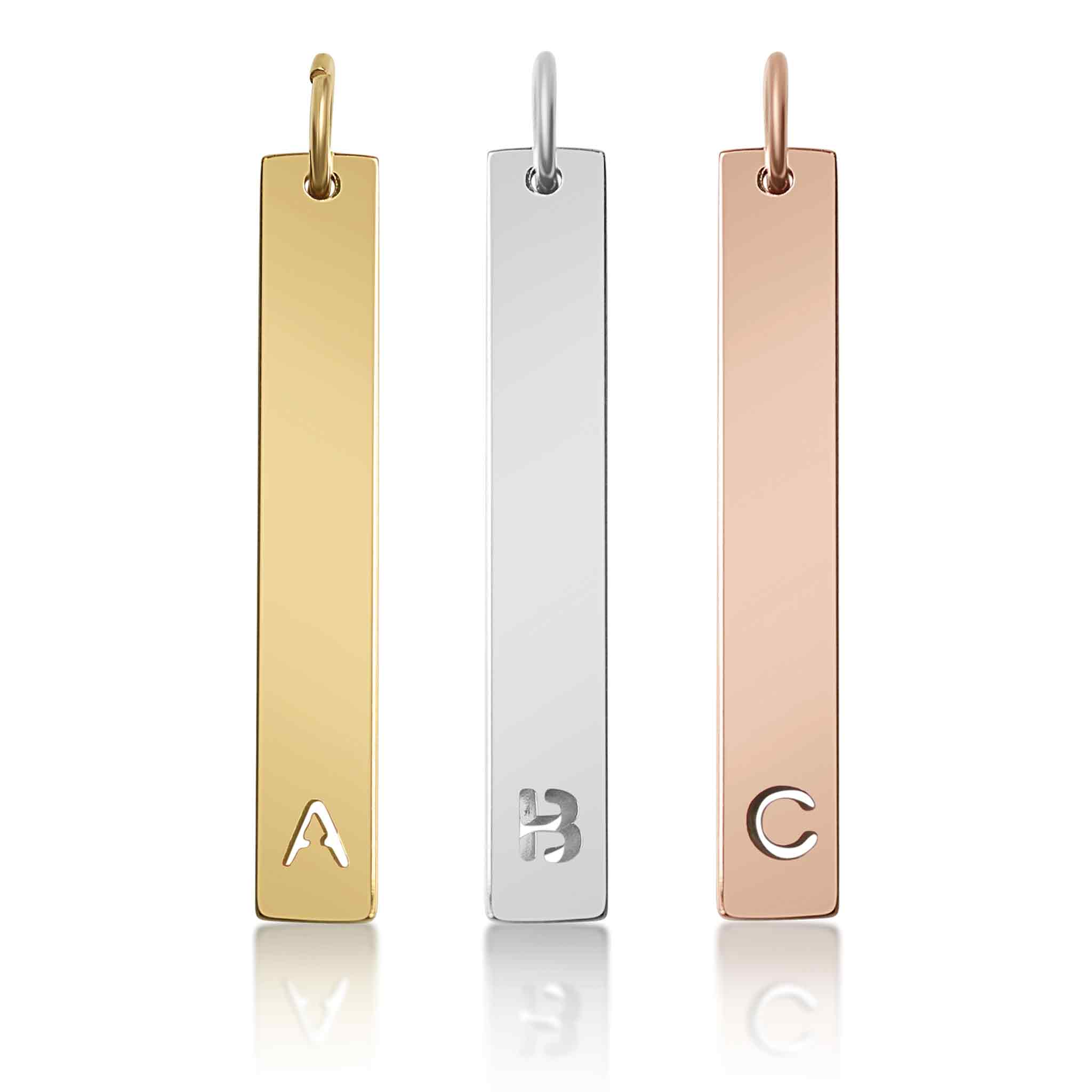 18K PVD Coated Stainless Steel Cutout Initial Pendant / SBB0284、mySite、dreamappss