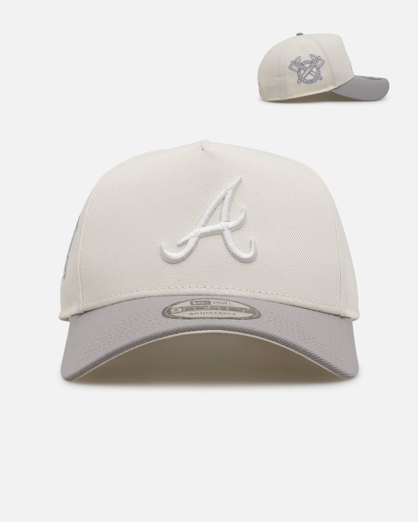 New Era Atlanta Braves 'Too Clean' 9FORTY A-Frame Snapback Chrome、mySite、zt4zffjzw